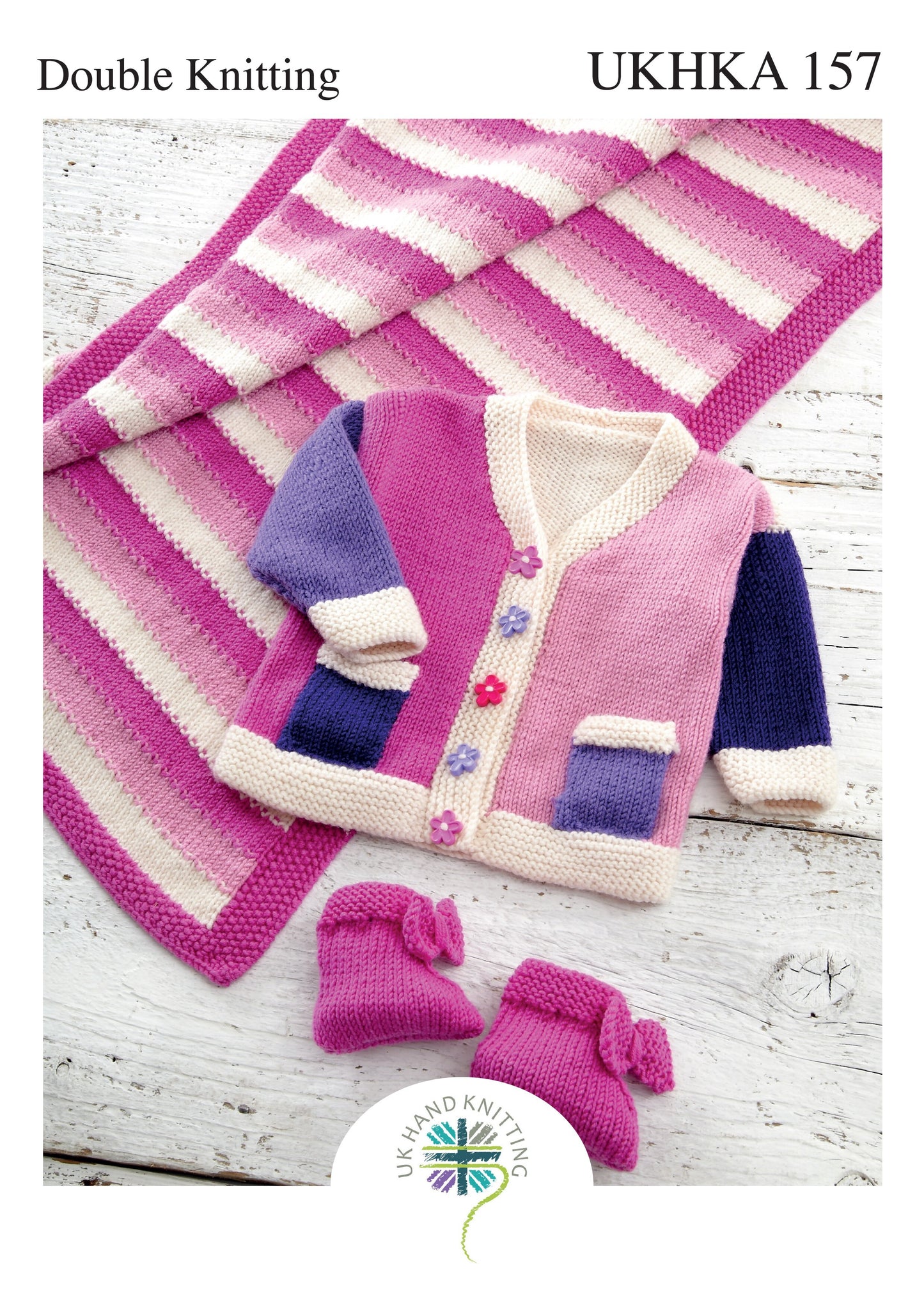 UKHKA Double Knitting Pattern 157 Birth to 12 months
