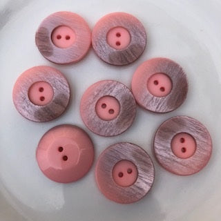 Pink Rimmed Button Size 35mm