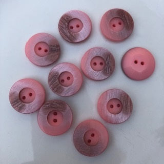 Pink Rimmed Button Size 23mm