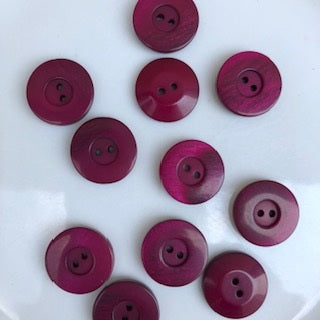 Fuchsia Rimmed Button Size 23mm