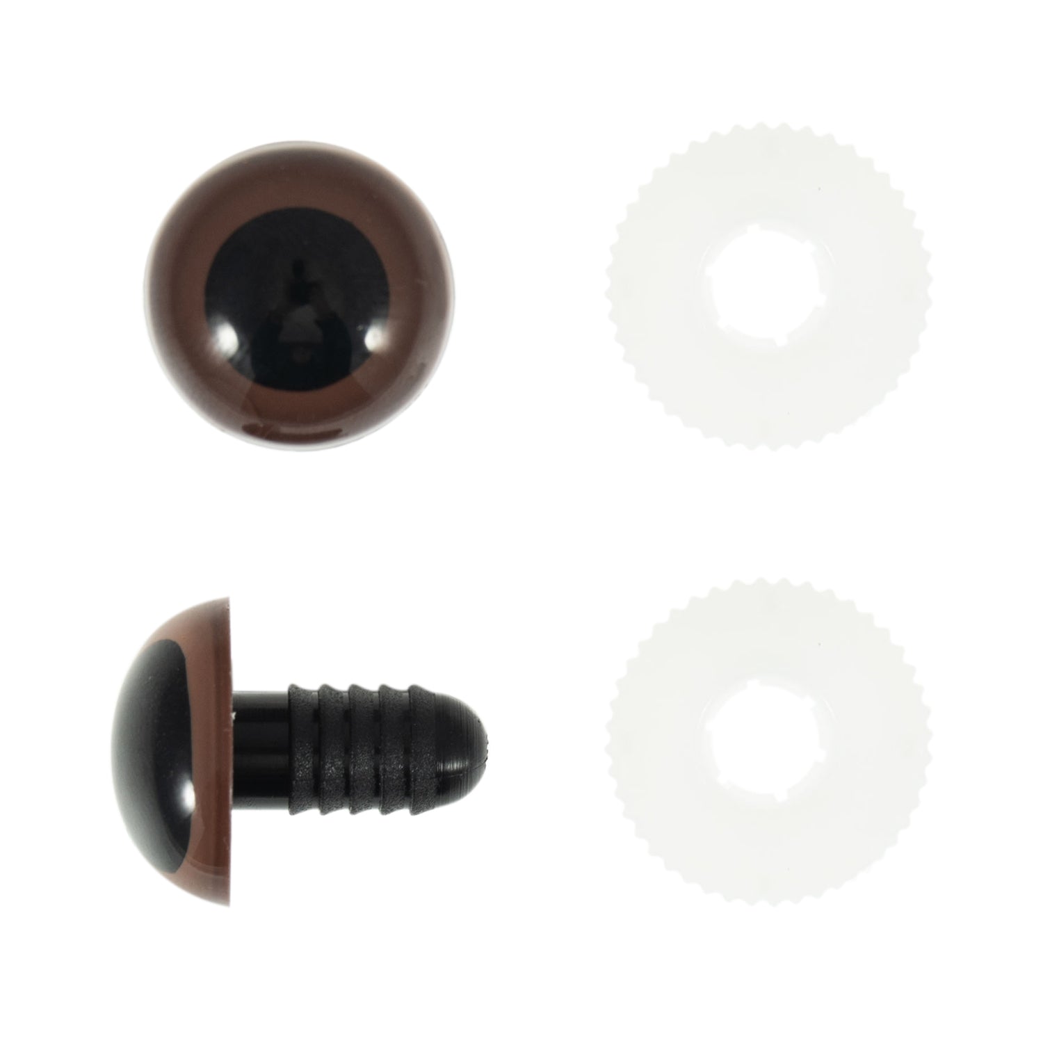 Safety Toy Eyes 7.5mm Brown Outer With Black Centre 5 Pairs