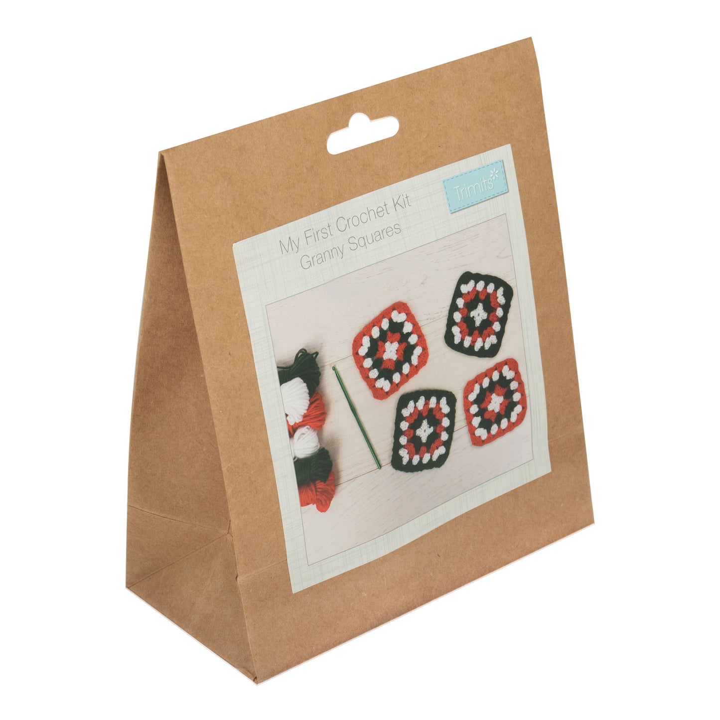 My First Crochet Kit Granny Square Festive Colours