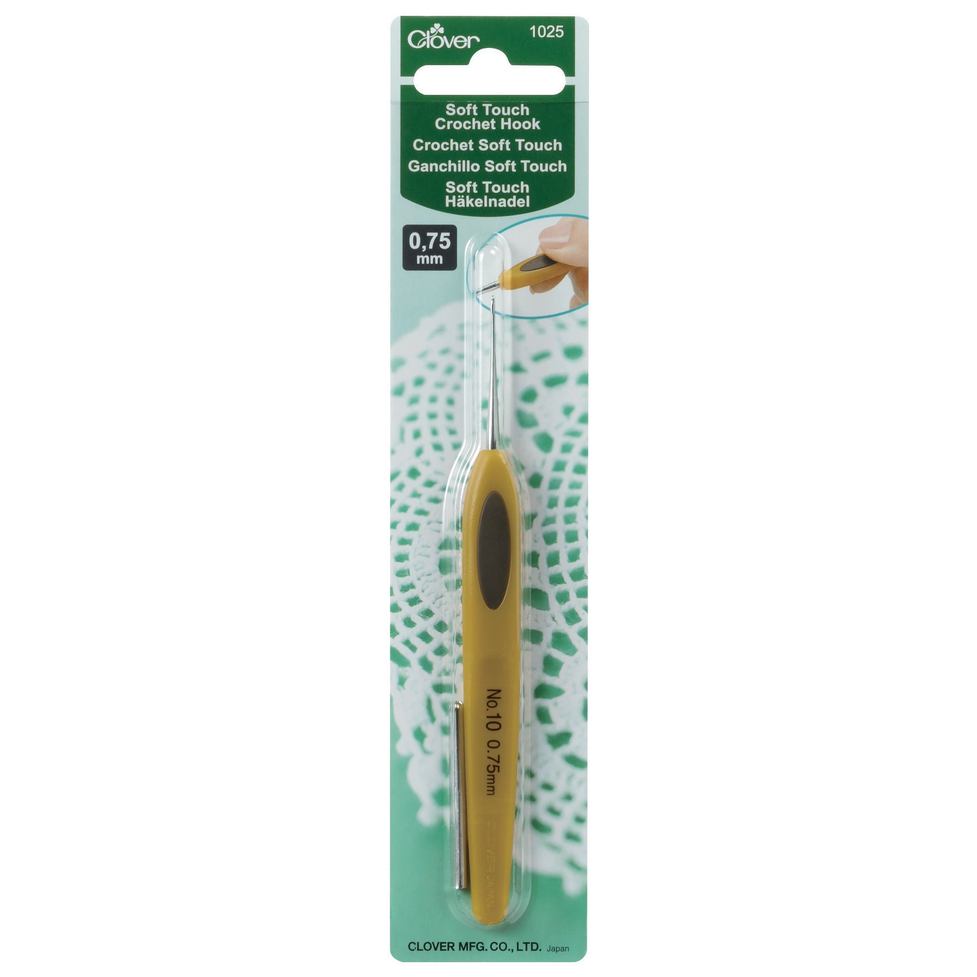Clover Crochet Hook Soft Touch 0.75mm