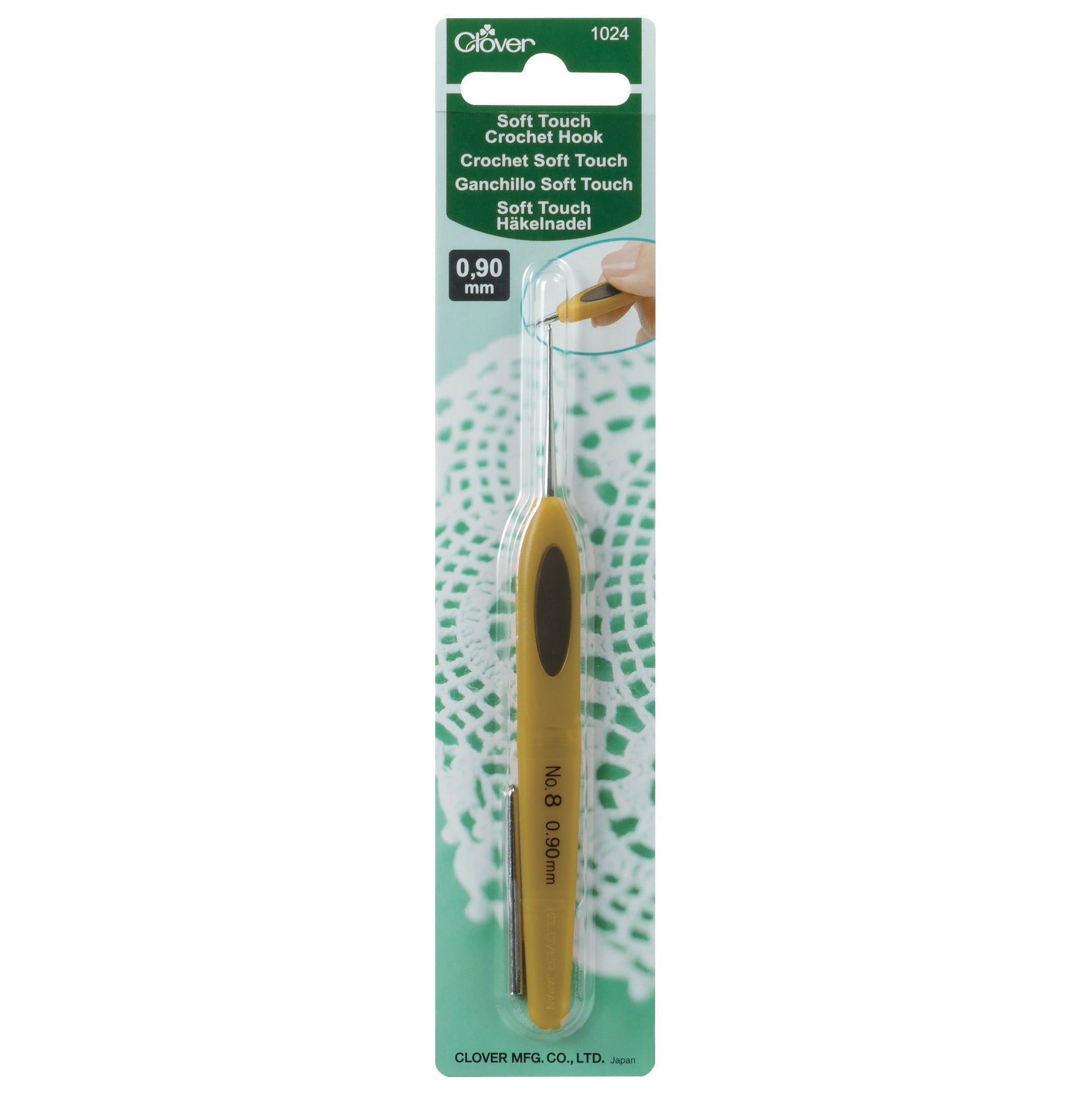 Clover Crochet Hook Soft Touch 0.90mm