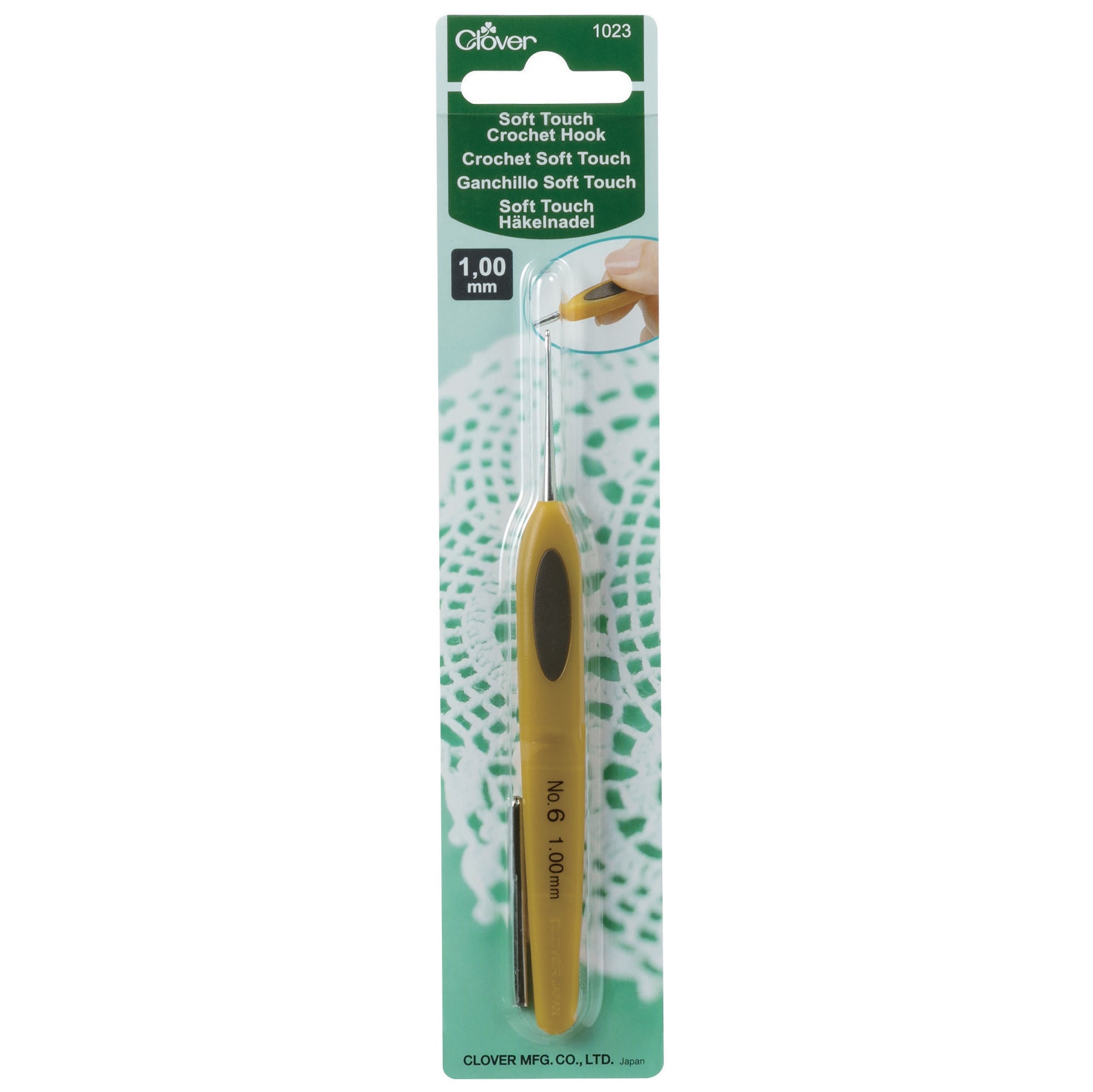 Clover Crochet Hook Soft Touch 1.00mm