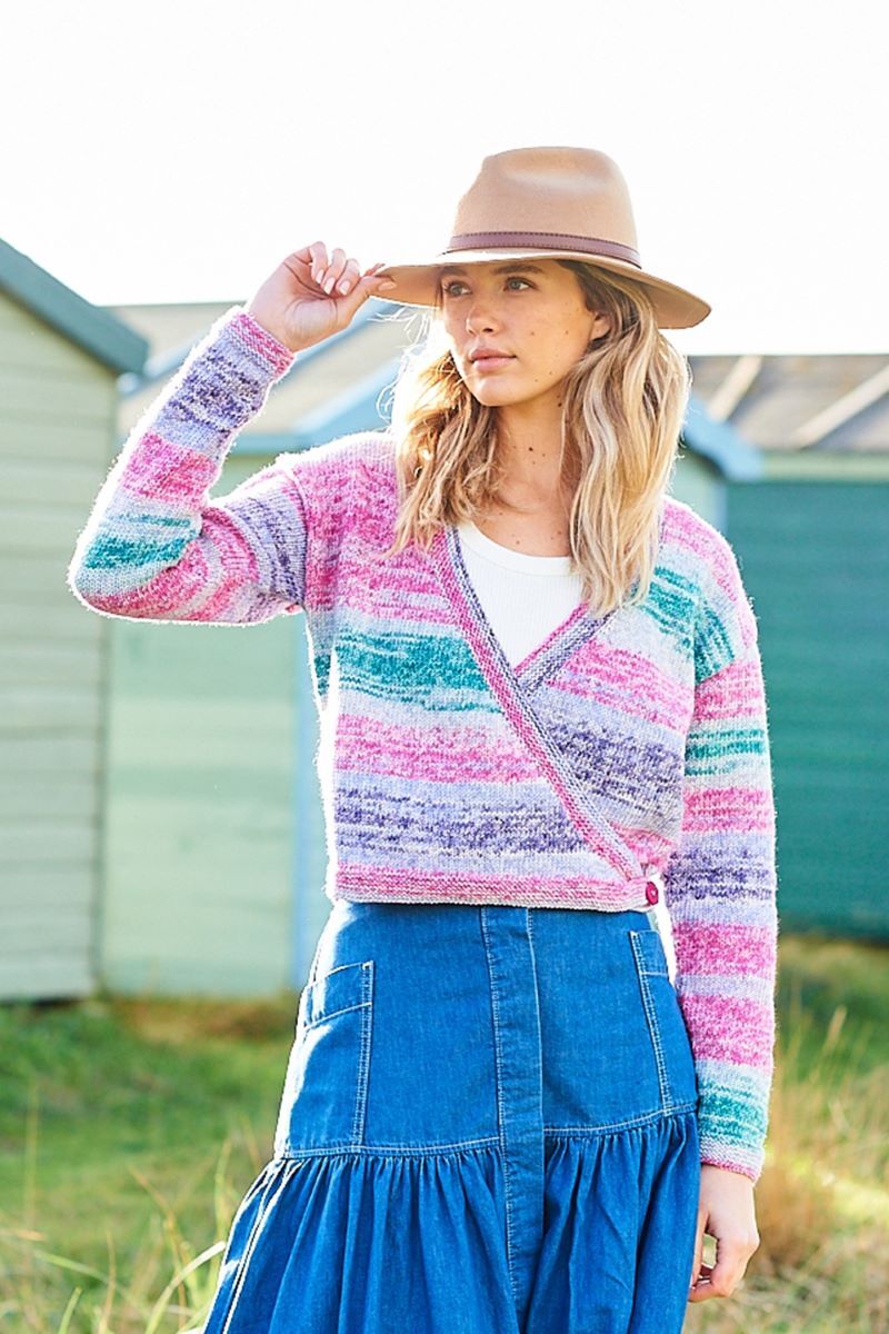 Stylecraft 10007 Batik Swirl  Wrap Around Cardigan Knitting Pattern