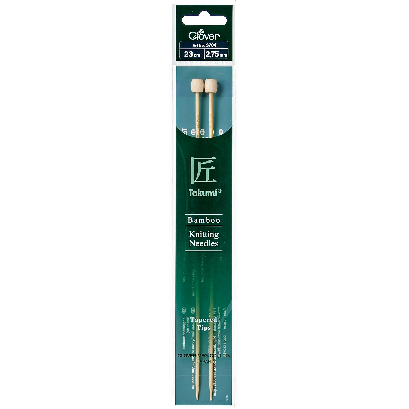 Clover Bamboo 2.75mm 23cm Knitting Needle