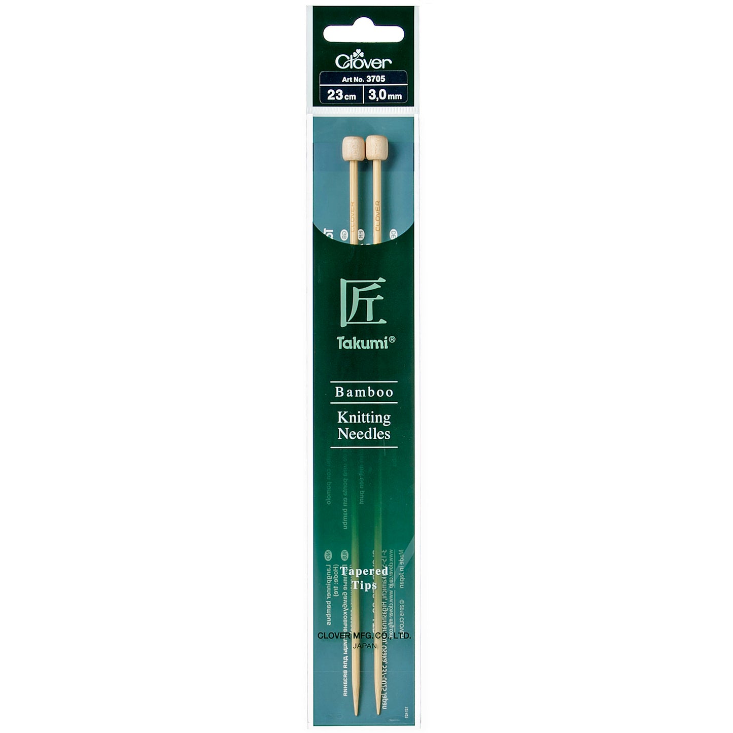 Clover Bamboo 3.00mm 23cm Knitting Needle