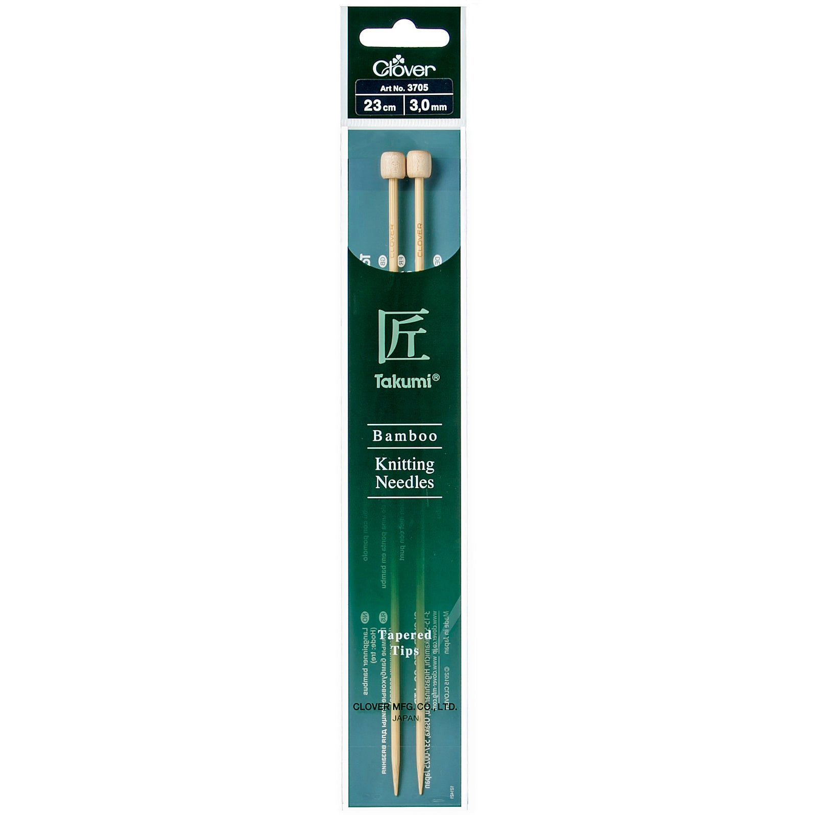 Clover Bamboo 3.00mm 23cm Knitting Needle