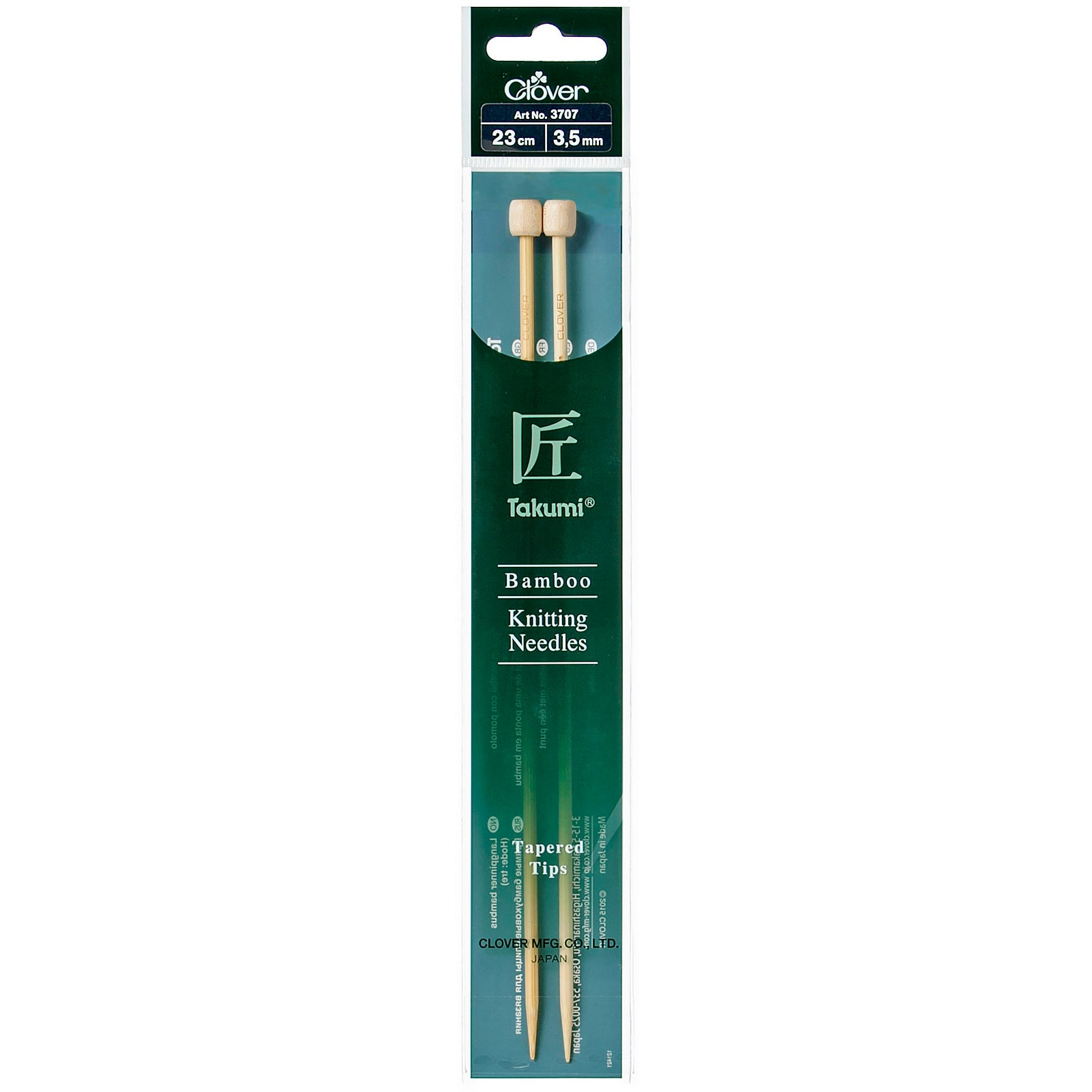Clover Bamboo 3.50mm 23cm Knitting Needle