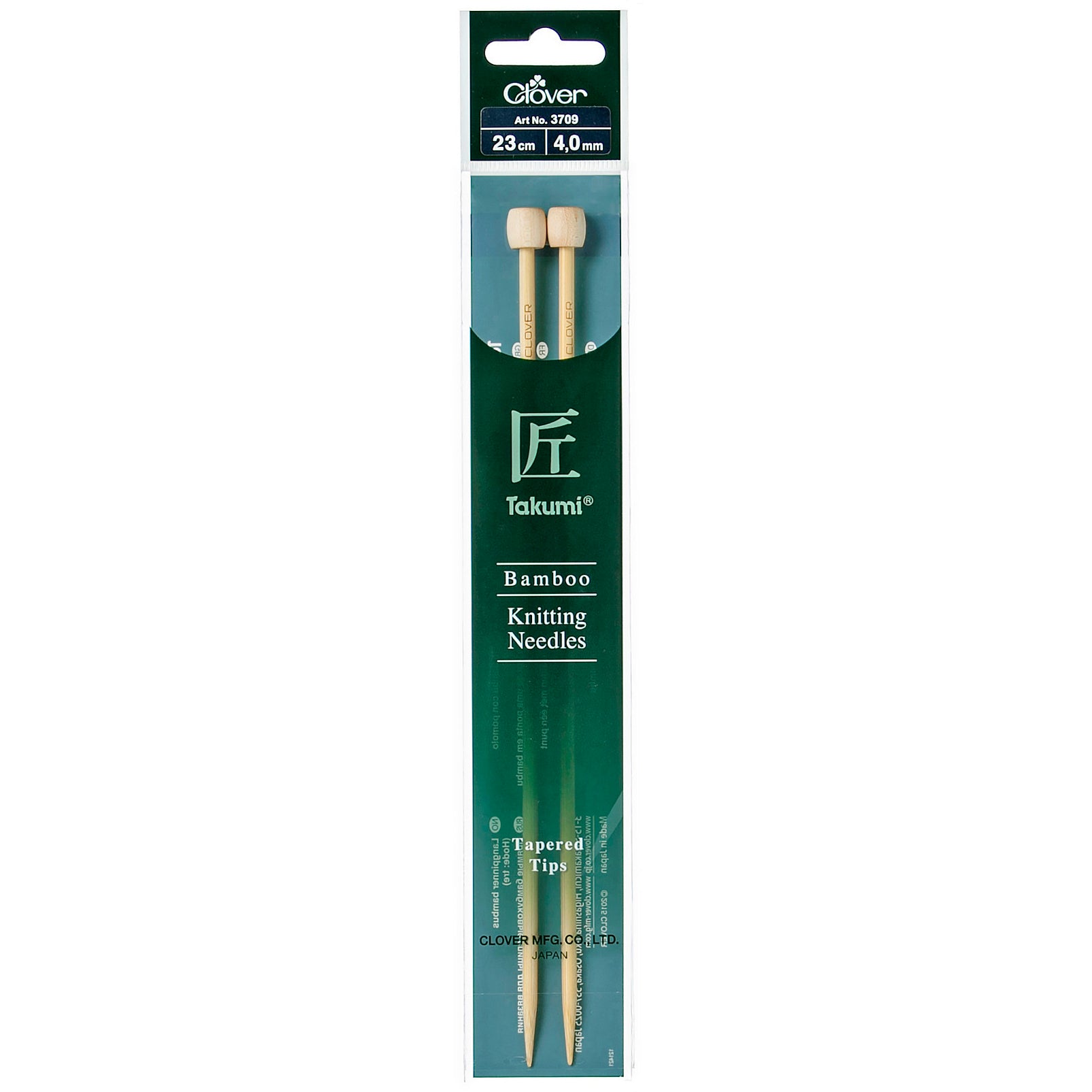 Clover Bamboo 4.00mm 23cm Knitting Needle