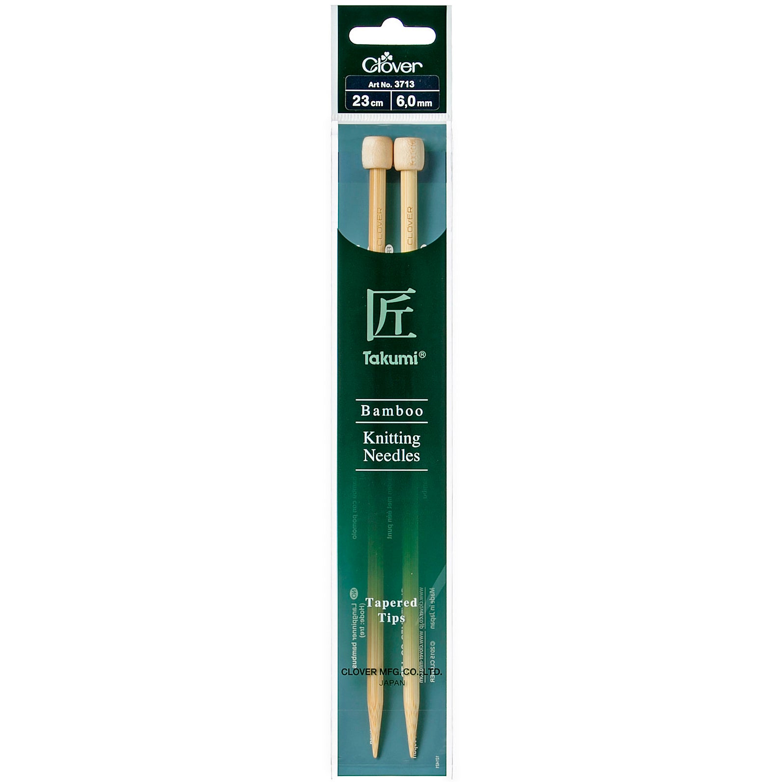 Clover Bamboo 6.00mm 23cm Knitting Needle