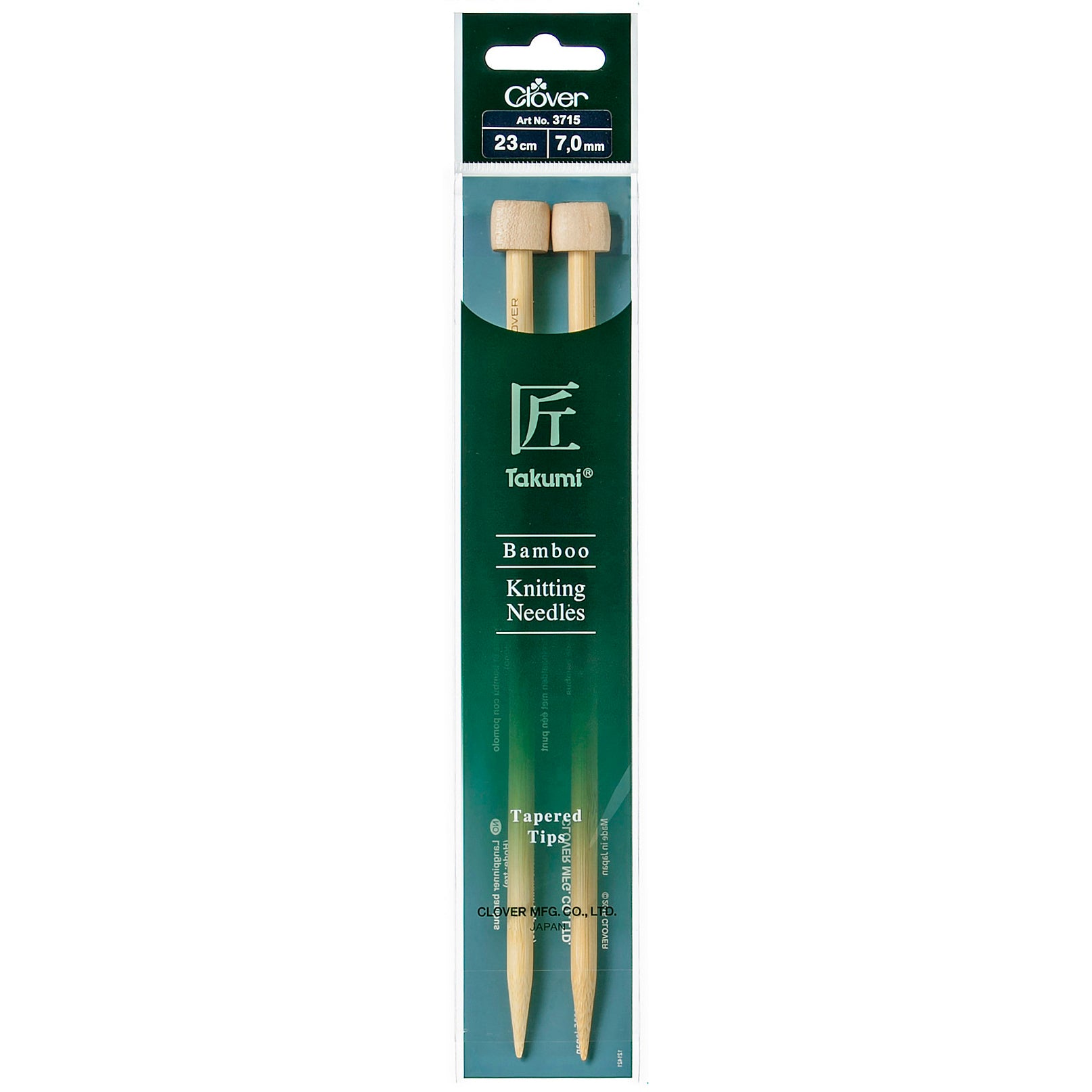 Clover Bamboo 7.00mm 23cm Knitting Needle
