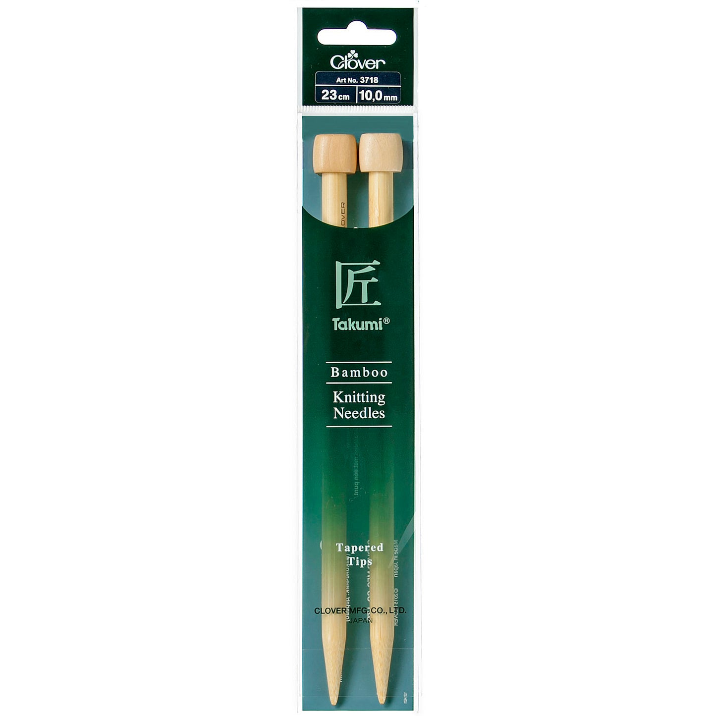 Clover Bamboo 10.00mm 23cm Knitting Needle