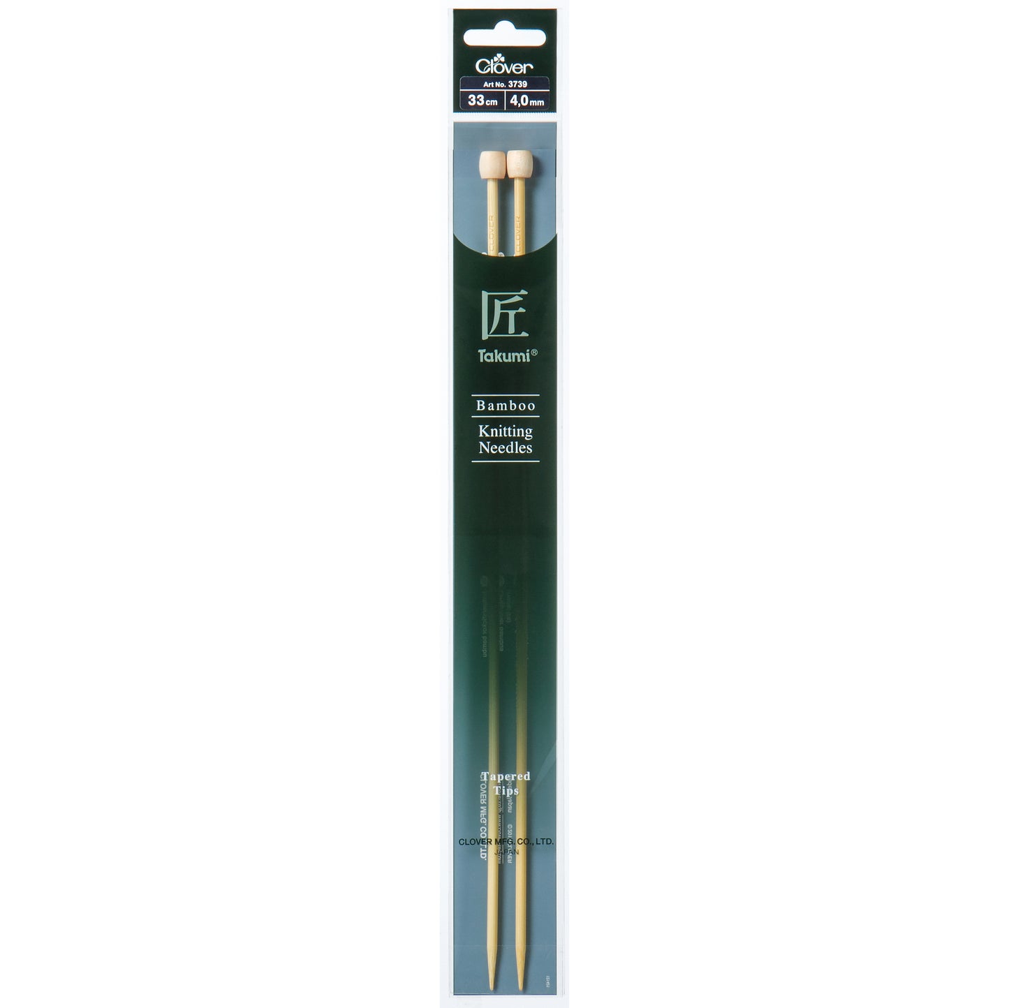 Clover Bamboo 4.00mm 33cm Knitting Needle