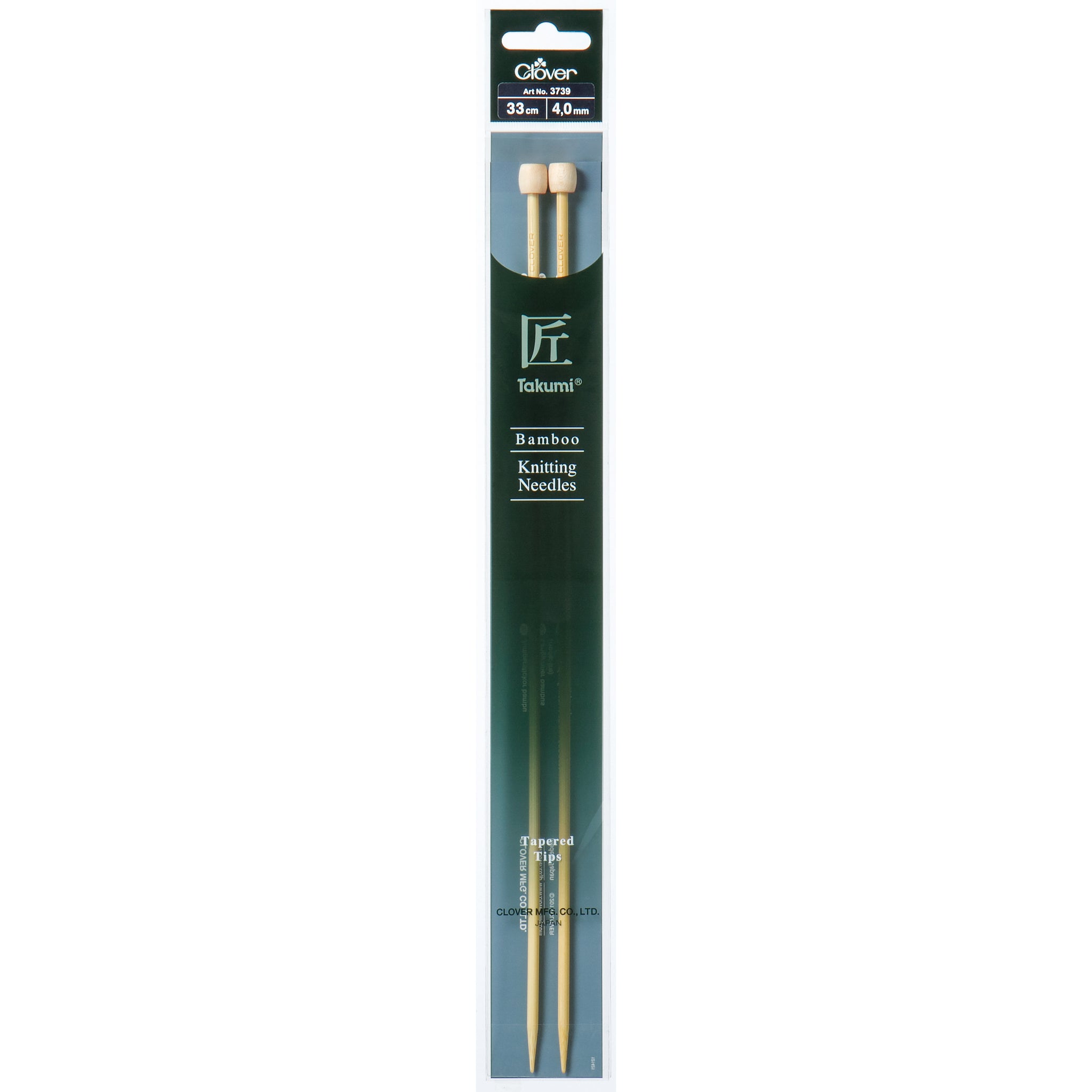 Clover Bamboo 4.00mm 33cm Knitting Needle