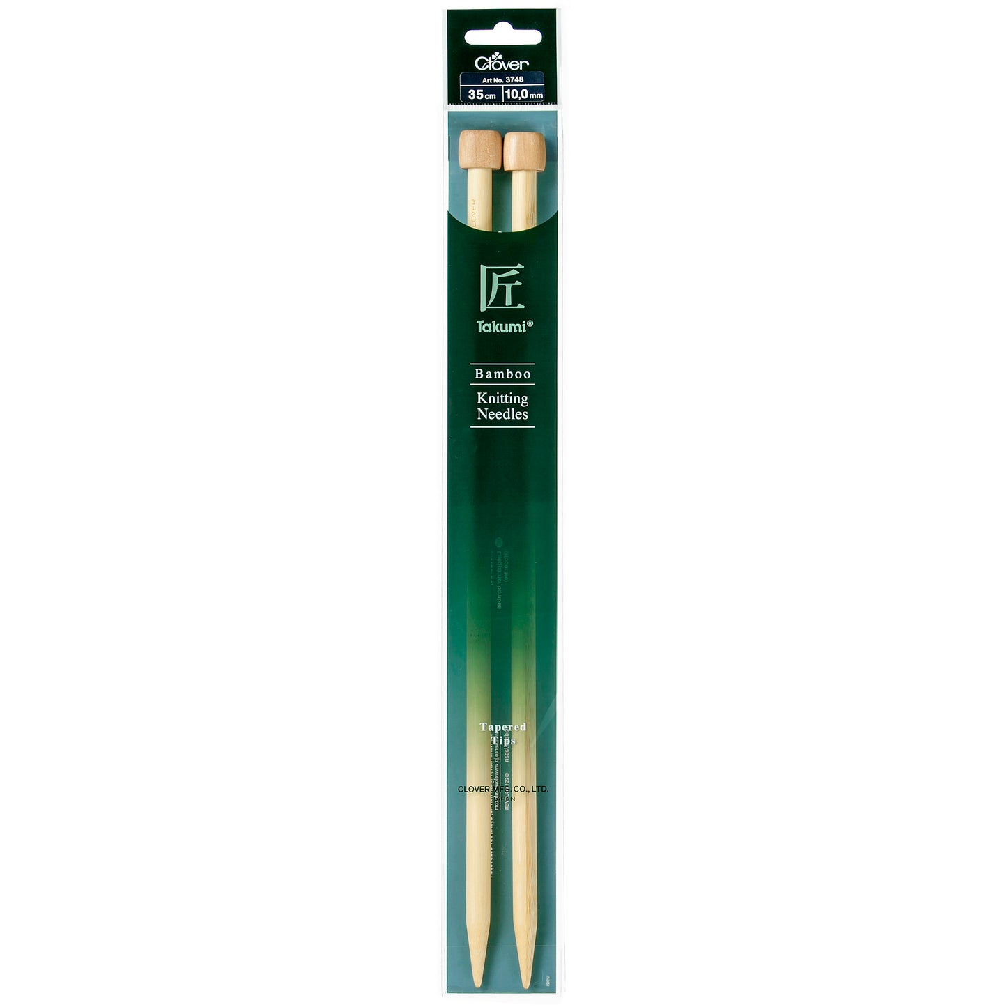 Clover Bamboo 10.00mm 35cm Knitting Needle