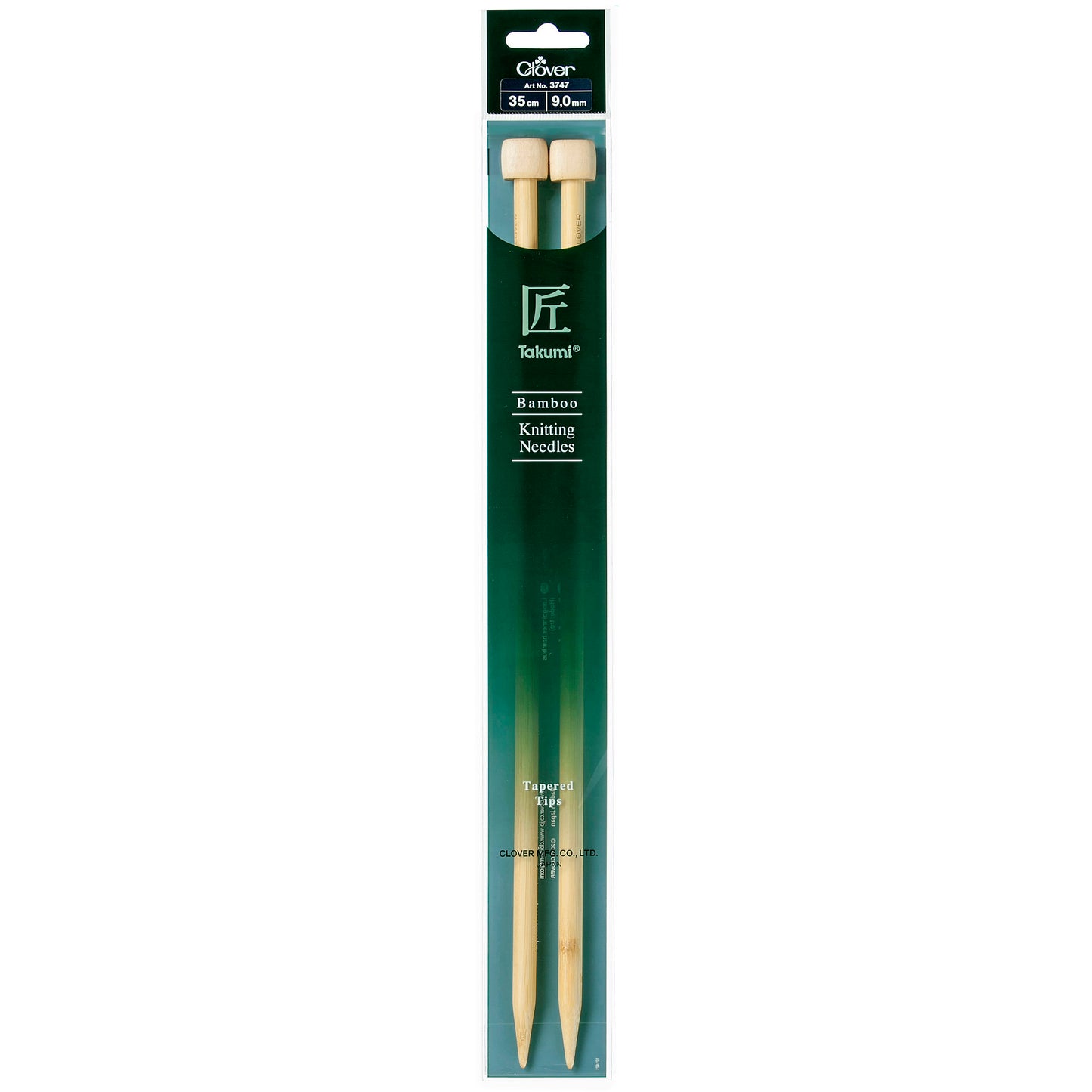 Clover Bamboo 9.00mm 35cm Knitting Needle