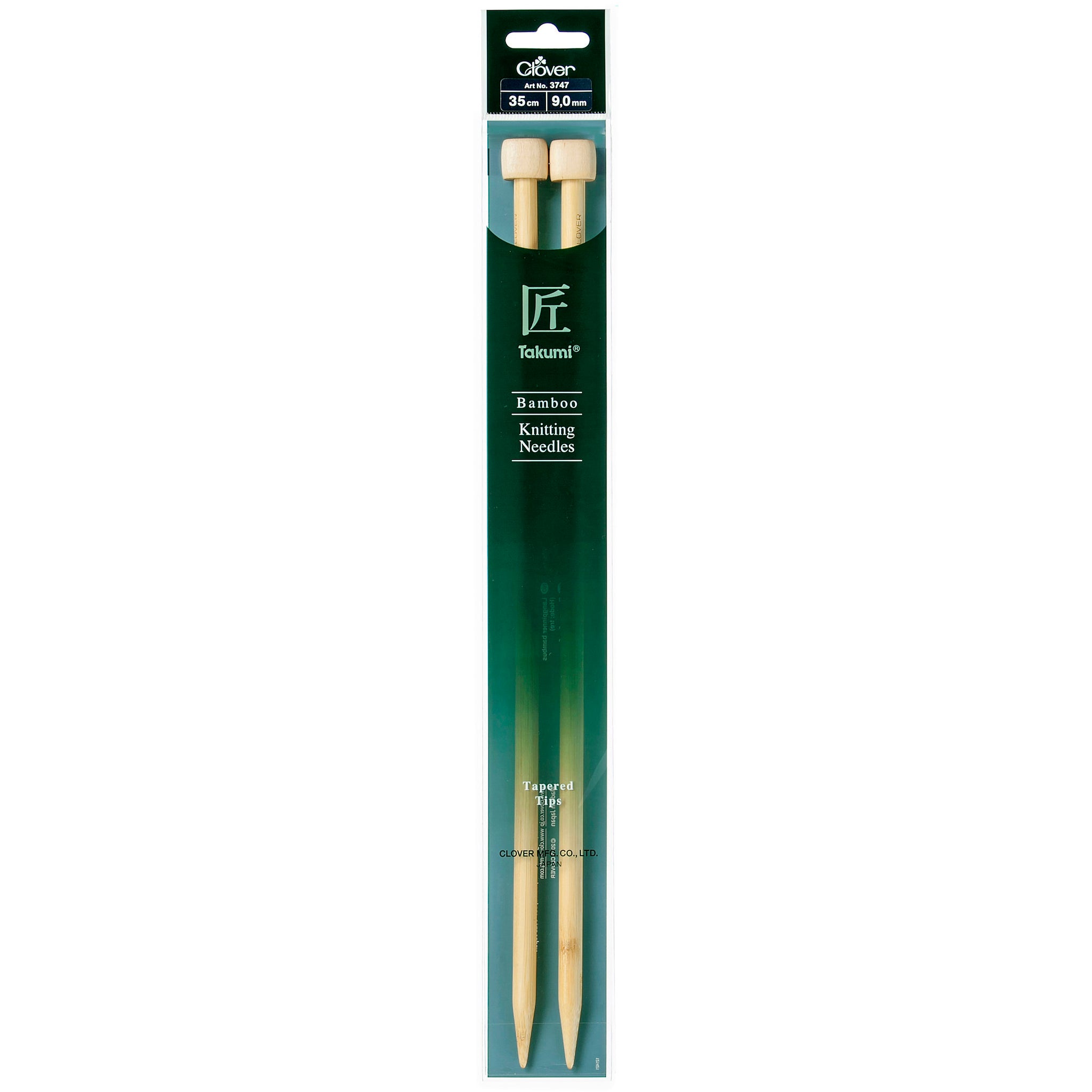 Clover Bamboo 9.00mm 35cm Knitting Needle