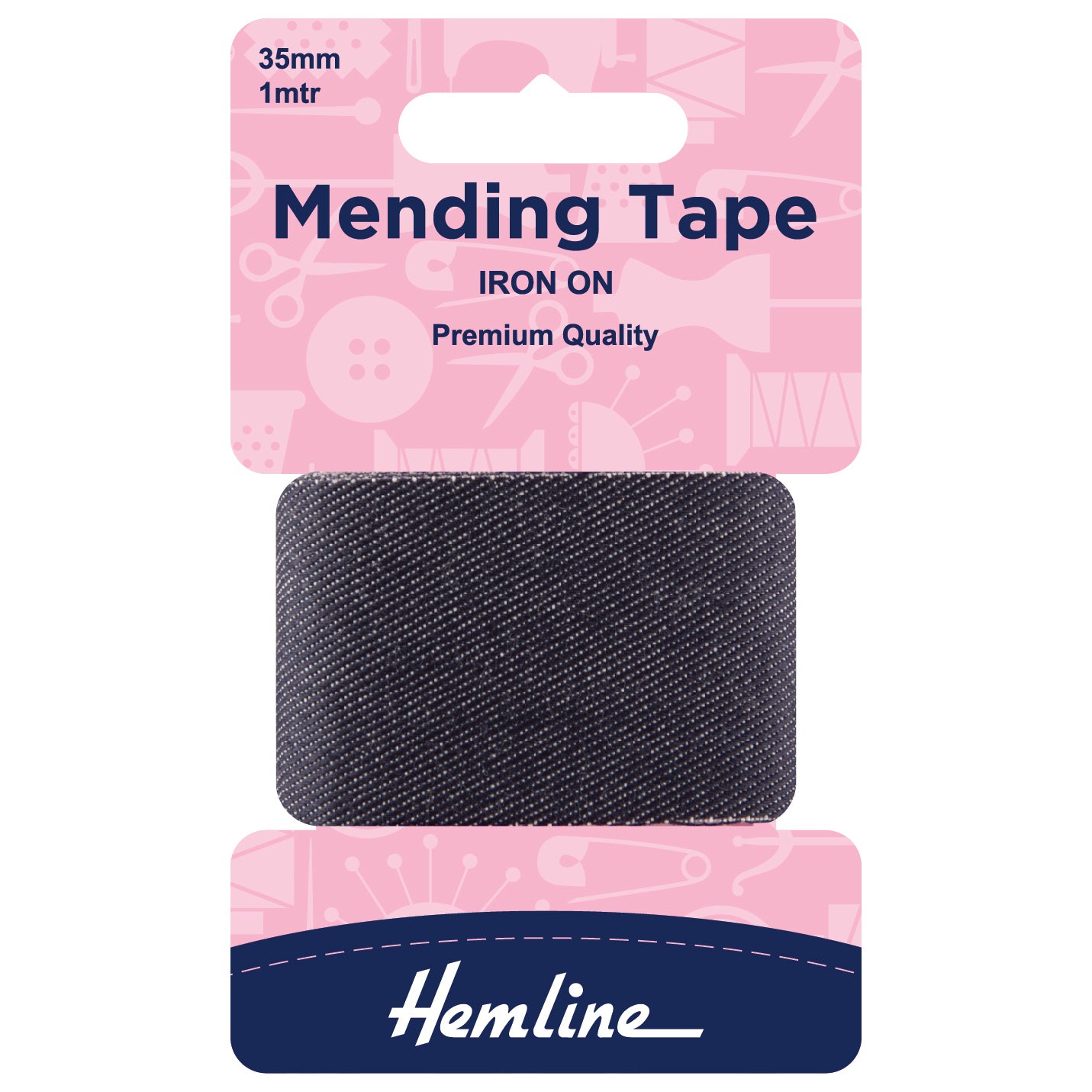Iron-On Mending Tape Denim - 100cm x 35mm