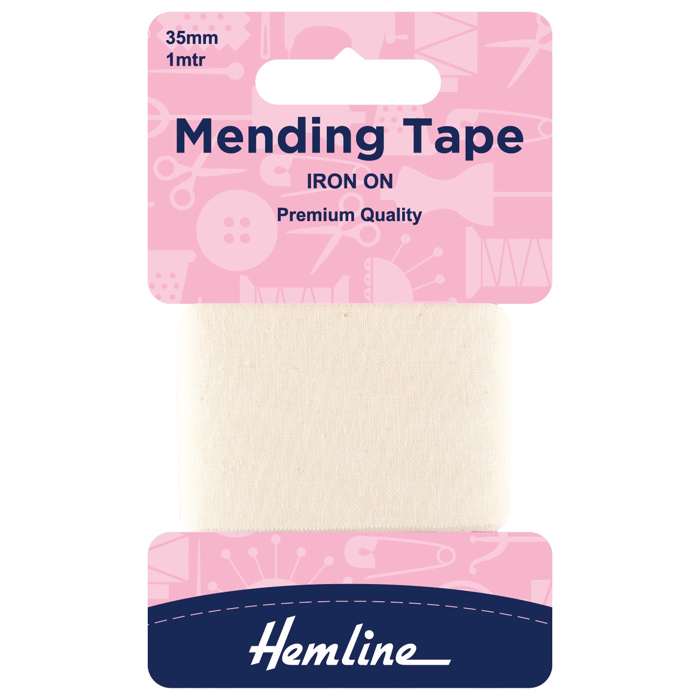 Iron-On Mending Tape Cream - 100cm x 35mm
