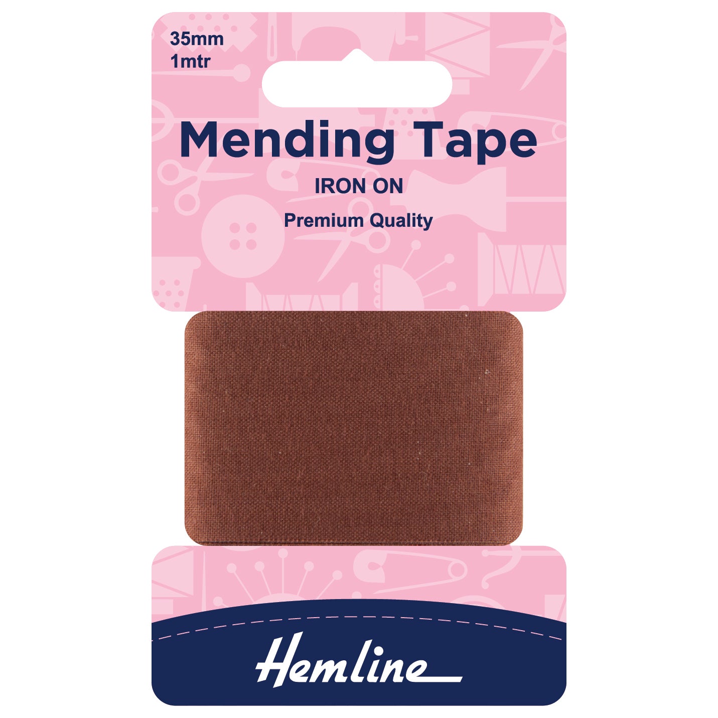 Iron-On Mending Tape Brown - 100cm x 35mm