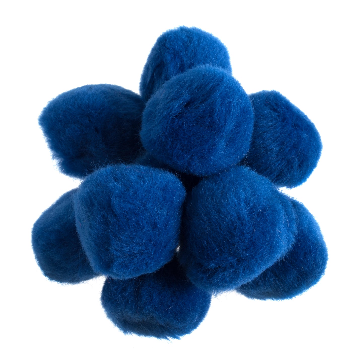 Pom Pom Royal Blue 3.5cm with hole pack of 25