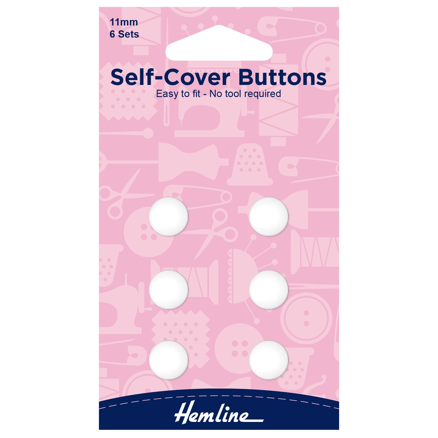 Self Cover Buttons 11mm Nylon 6 Sets