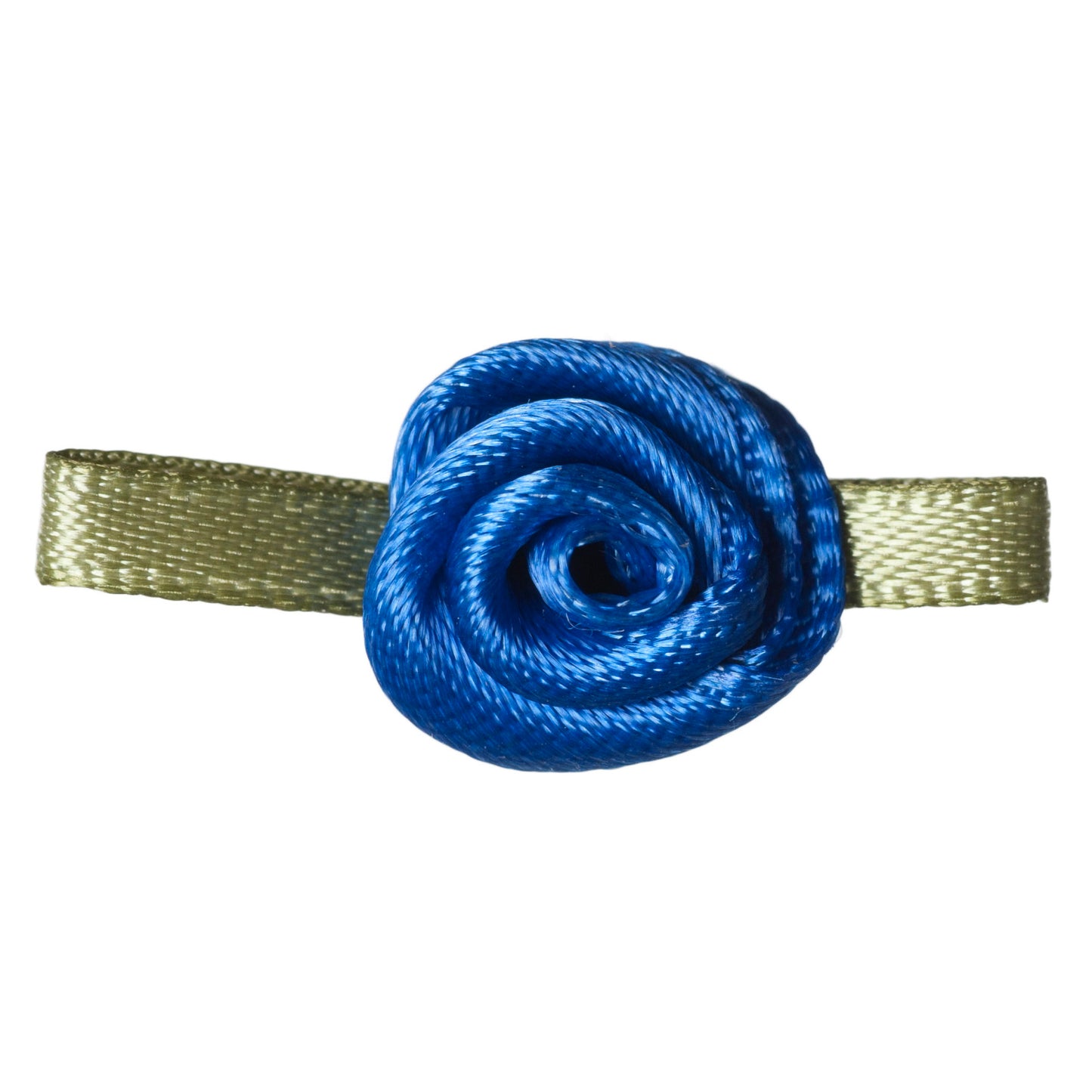 Small Royal Blue Rose with Green Leaves