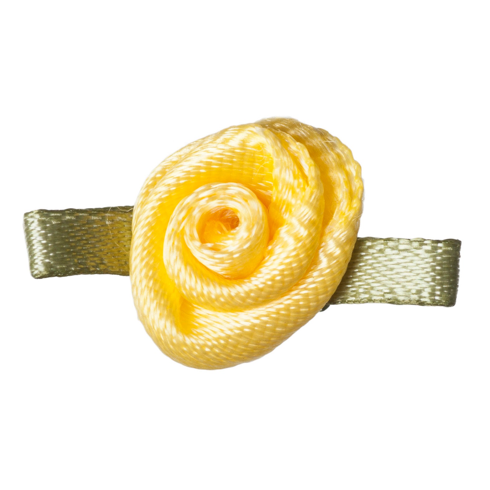 Small Lemon Rose with Green Leaves
