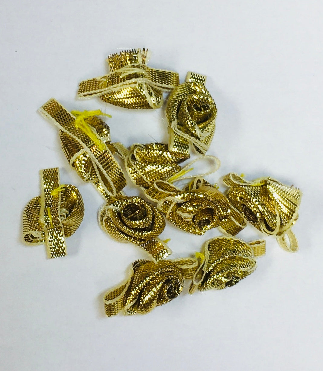 Small Gold Rose with Gold Leaves