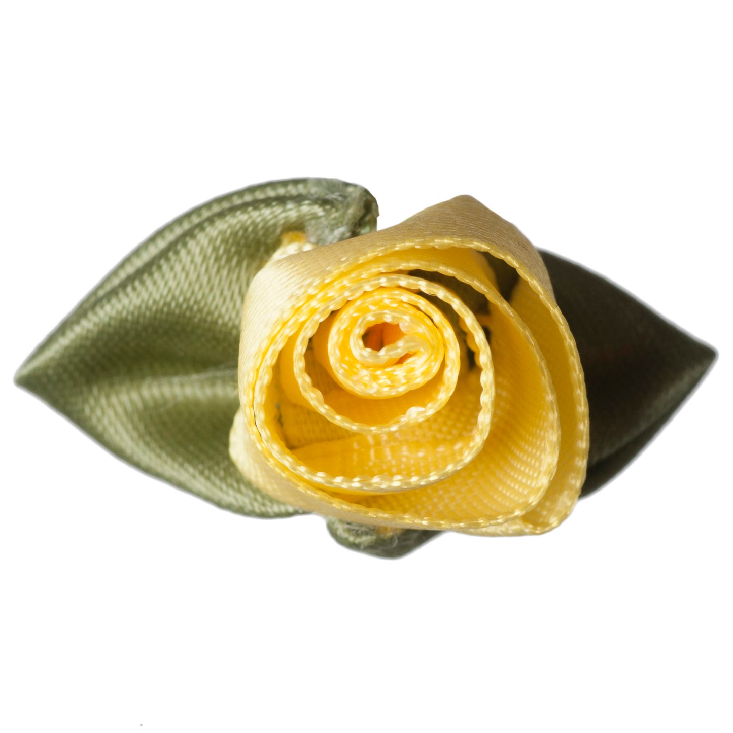 Large Lemon Rose with Green Leaves