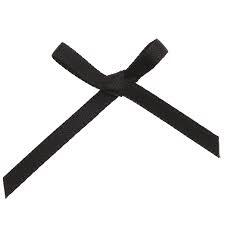 Ribbon Bow 3mm Black
