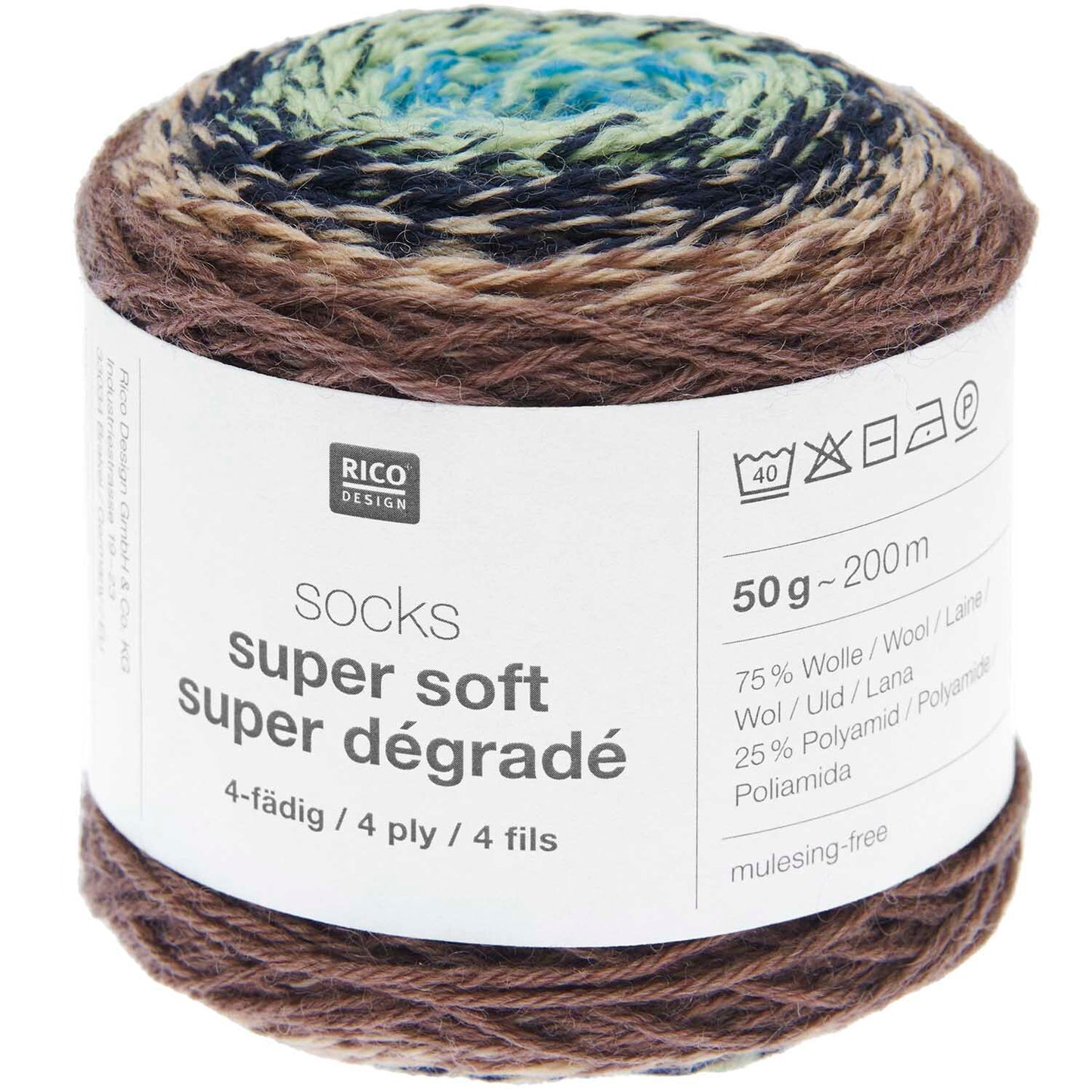 Rico Socks Super Soft 005 Ethno Super Degrade 4ply