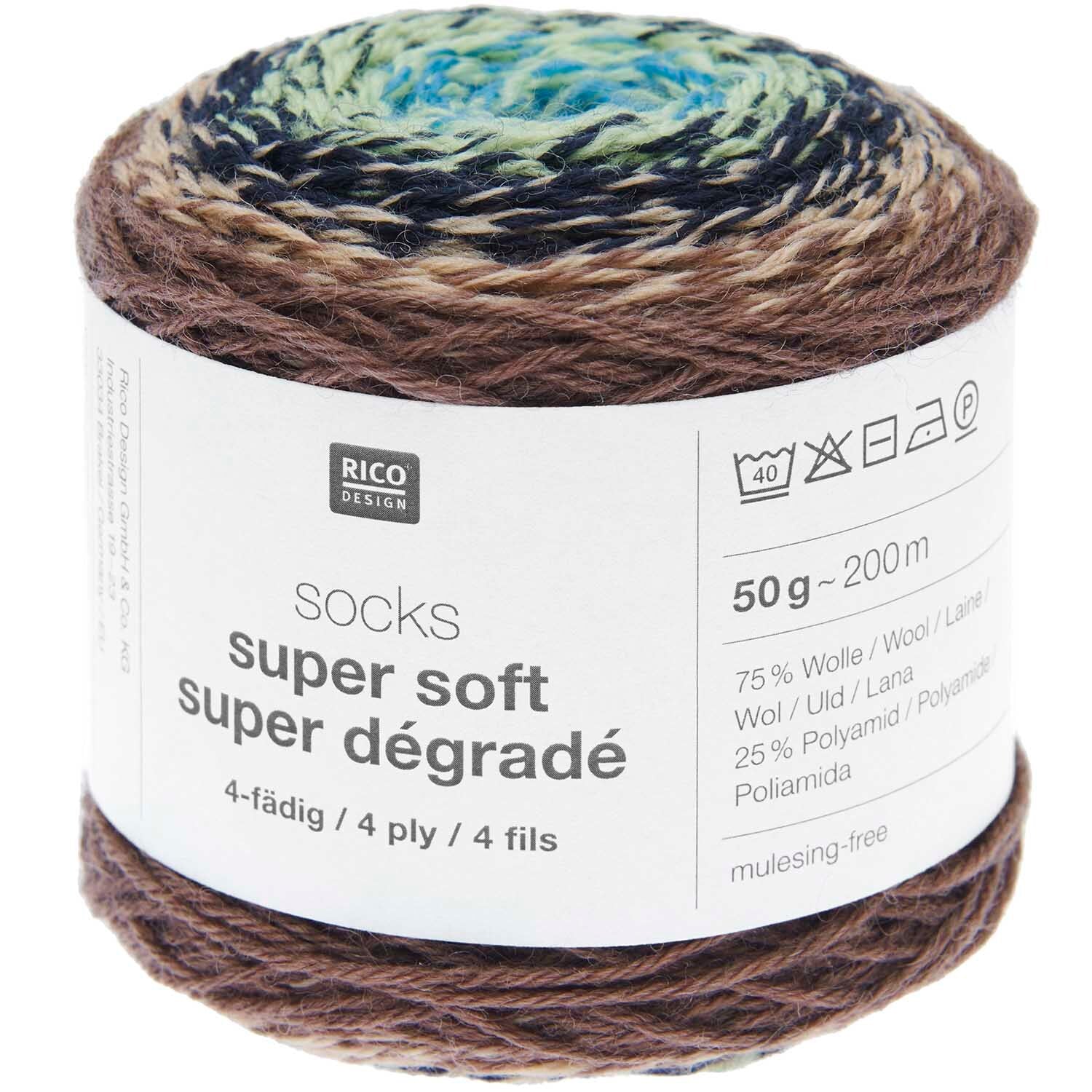 Rico Socks Super Soft 005 Ethno Super Degrade 4ply