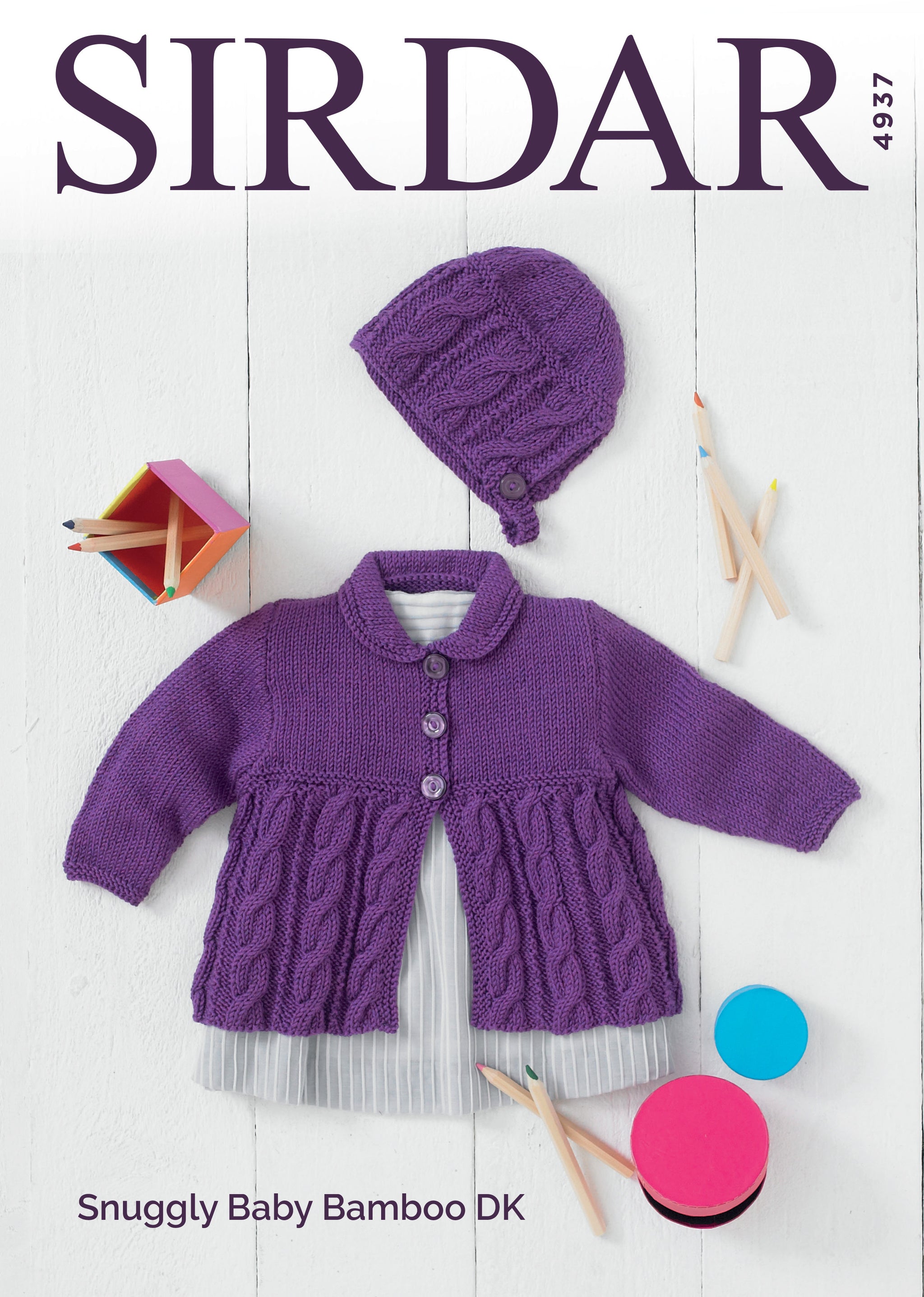 Sirdar 4937 Babies Coat & Bonnet Birth - 3 Years