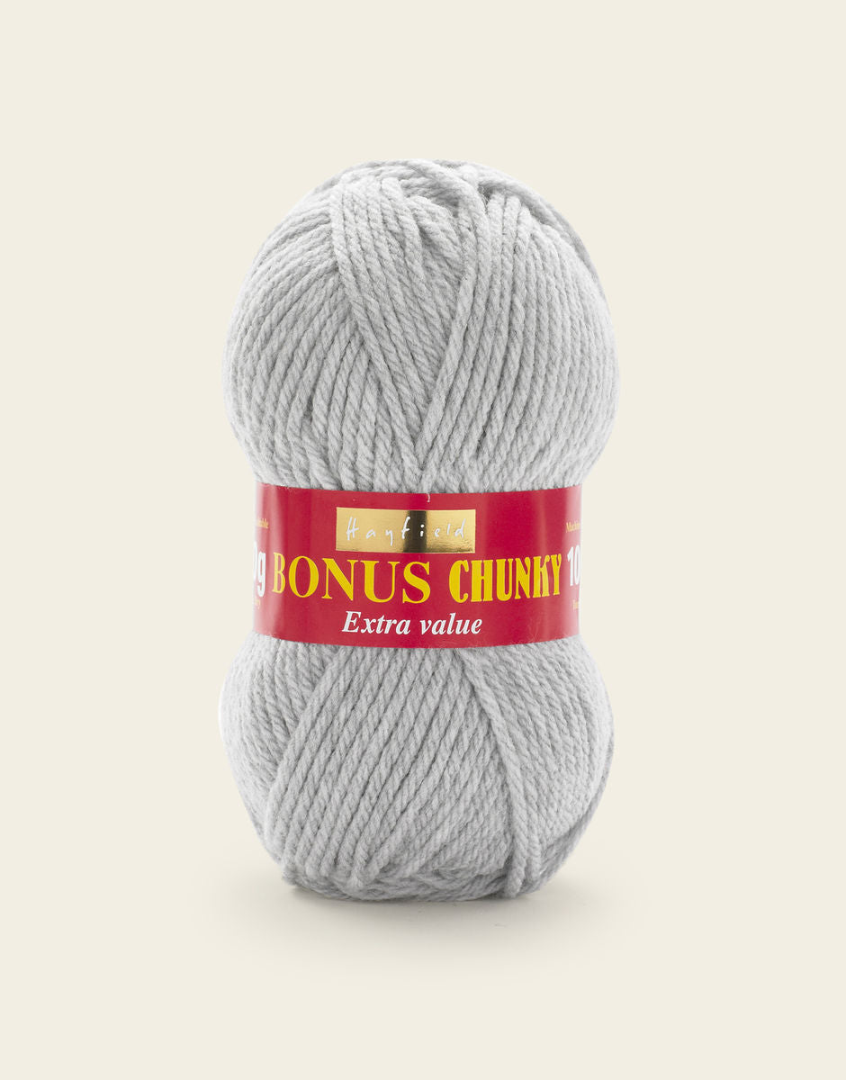 814 Light Grey Hayfield Bonus Chunky 100g