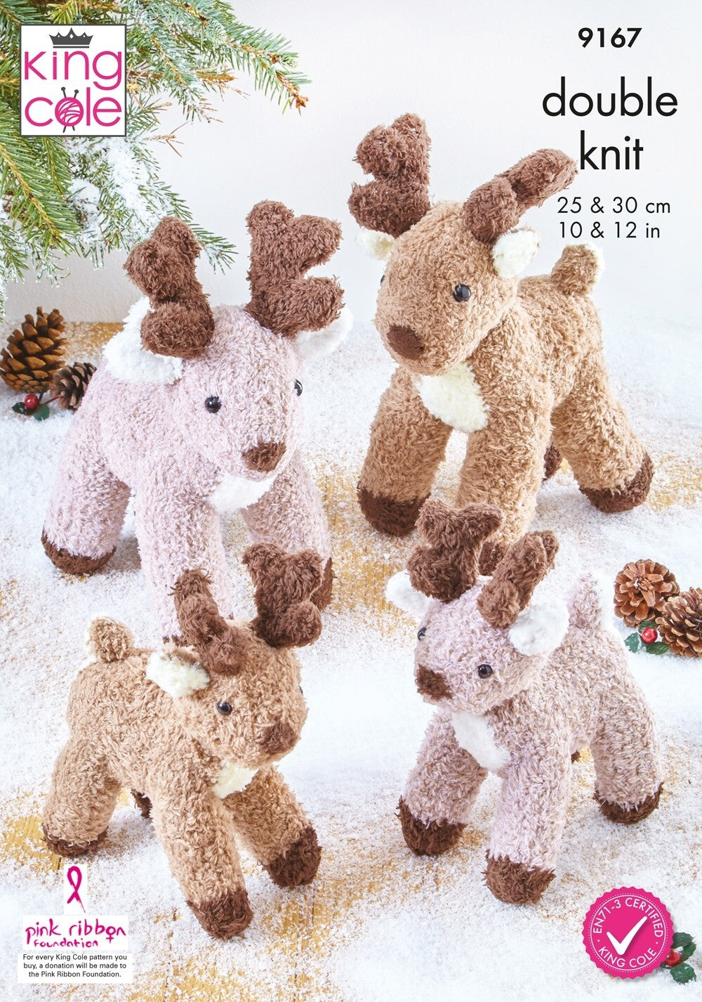 King Cole 9167 Reindeer in Truffle Leaflet