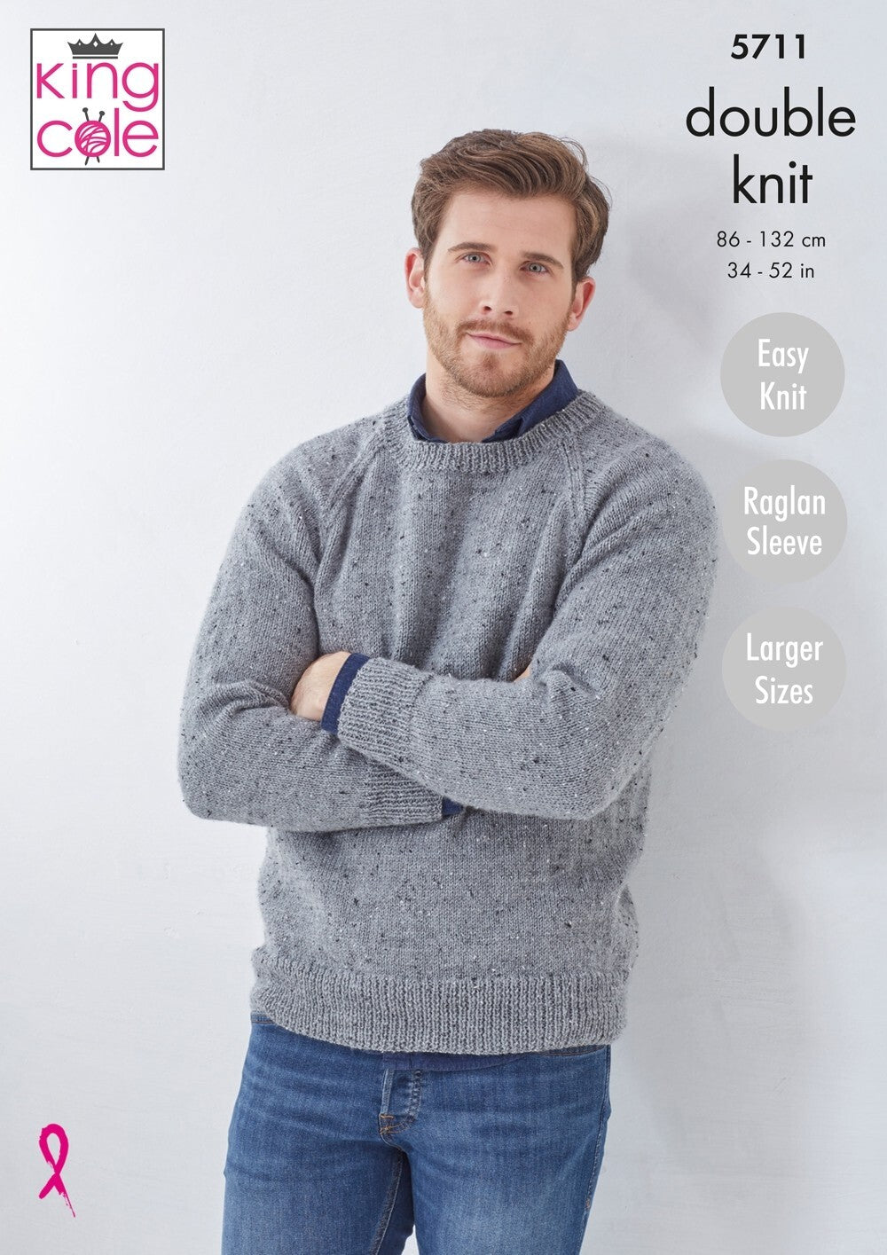 King Cole 5711 Cardigan and Sweater in Big Value Tweed DK Pattern
