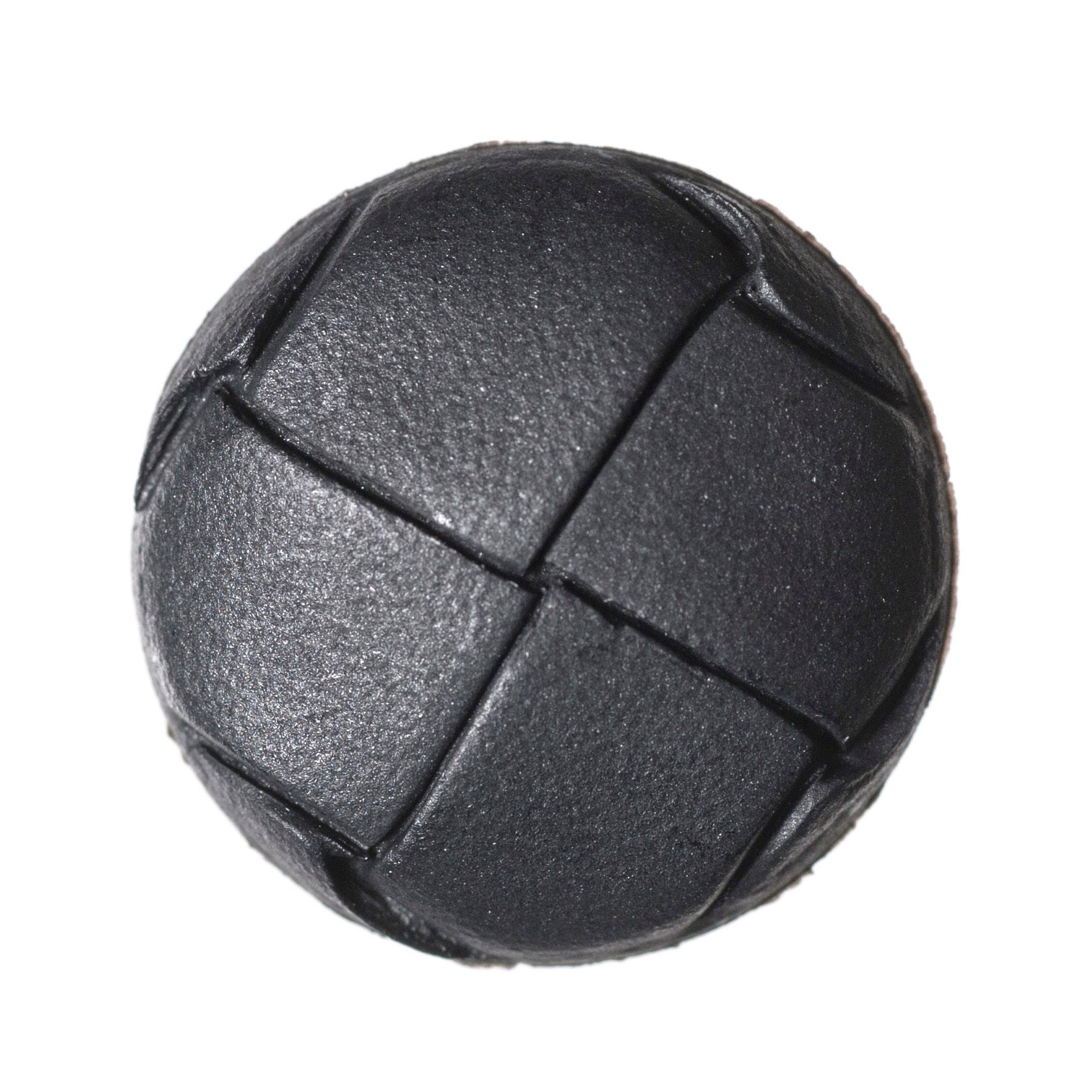Black Football Button Imitation Leather 19mm