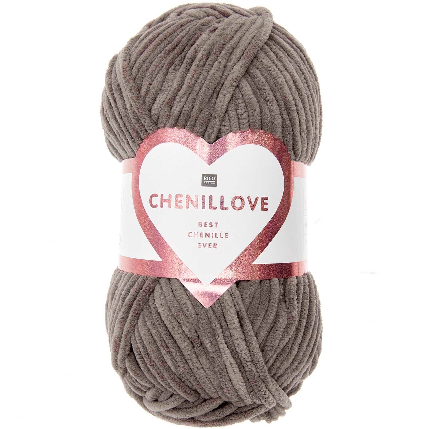 Rico Creative Chenillove Best Chenille Ever Brown 012 Knitting and Crochet Yarn