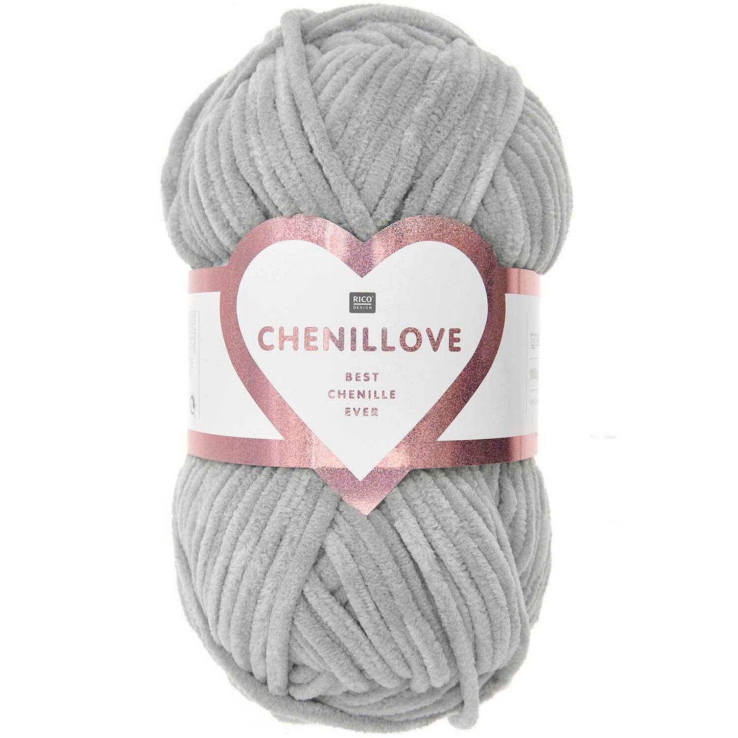 Rico Creative Chenillove Best Chenille Ever Grey 013 Knitting and Crochet Yarn