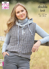 King Cole 6100 Tank and Waistcoat in Homespun DK Leaflet