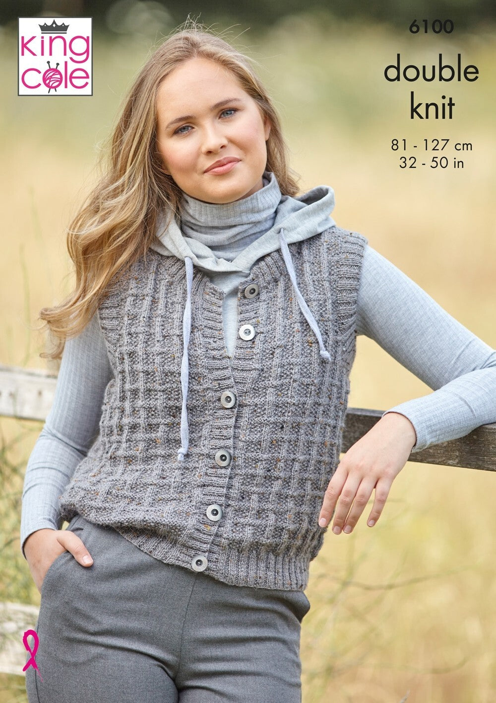 King Cole 6100 Tank and Waistcoat in Homespun DK Pattern