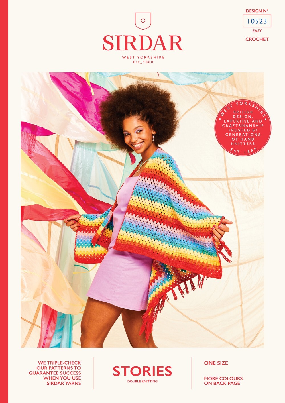 Sirdar 10523 Crochet Poncho Shawl in Stories DK Pattern