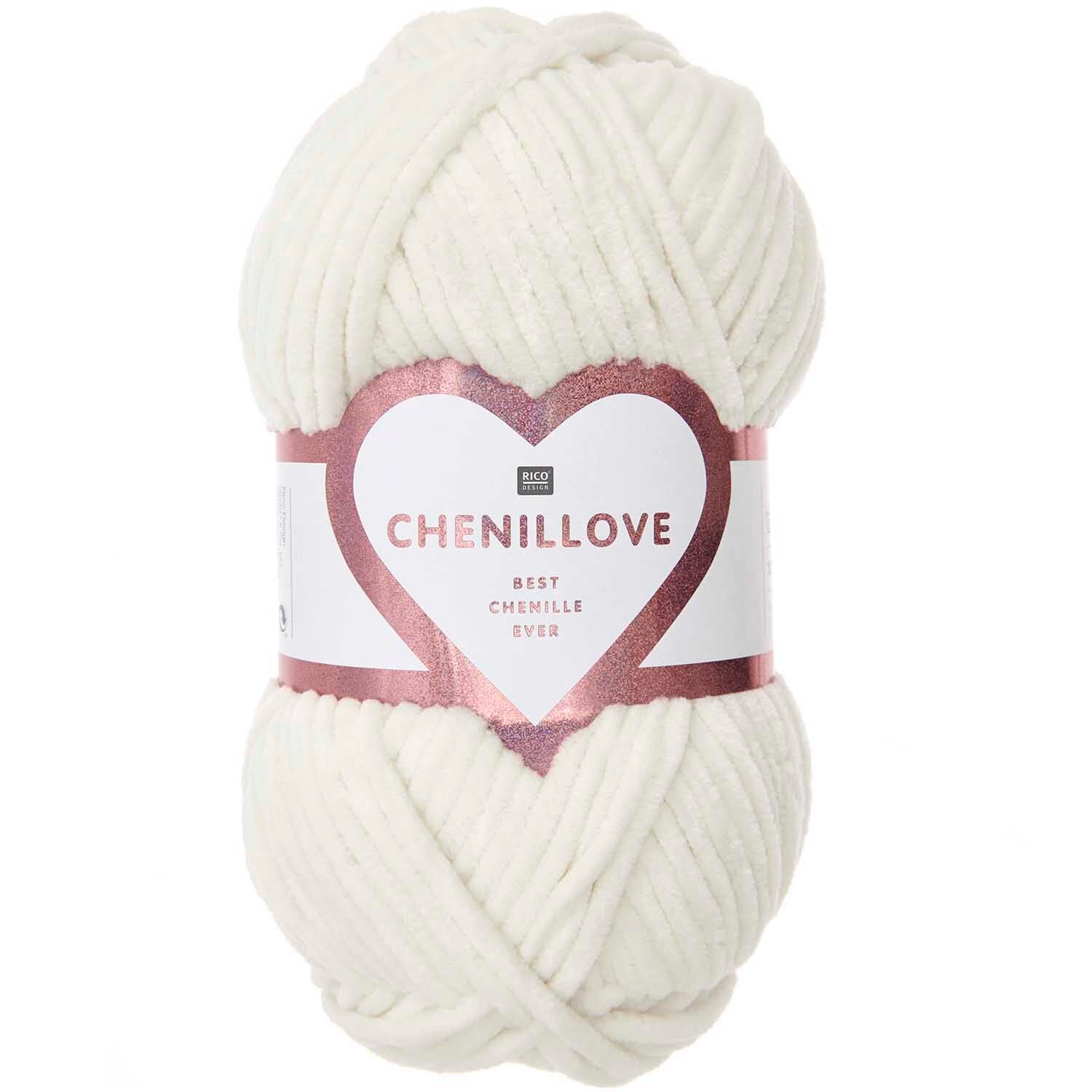 Rico Creative Chenillove Best Chenille Ever Cream 001 Knitting and Crochet Yarn