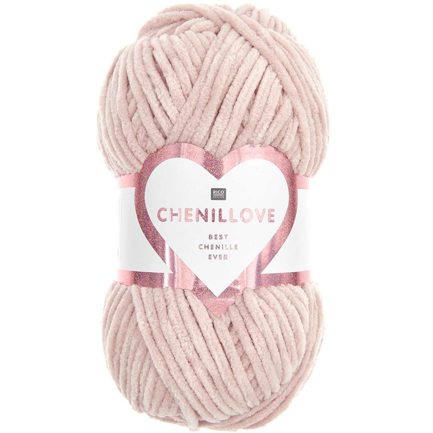 Rico Creative Chenillove Best Chenille Ever Smokey Pink 004 Knitting and Crochet Yarn