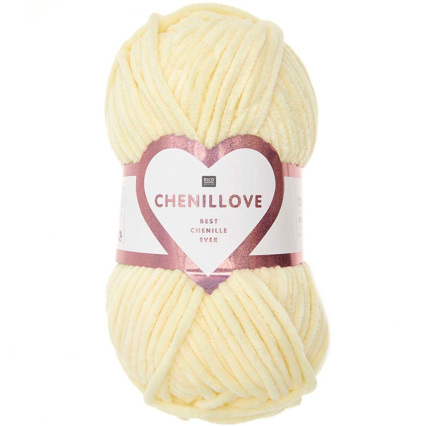 Rico Creative Chenillove Best Chenille Ever Vanilla 003 Knitting and Crochet Yarn