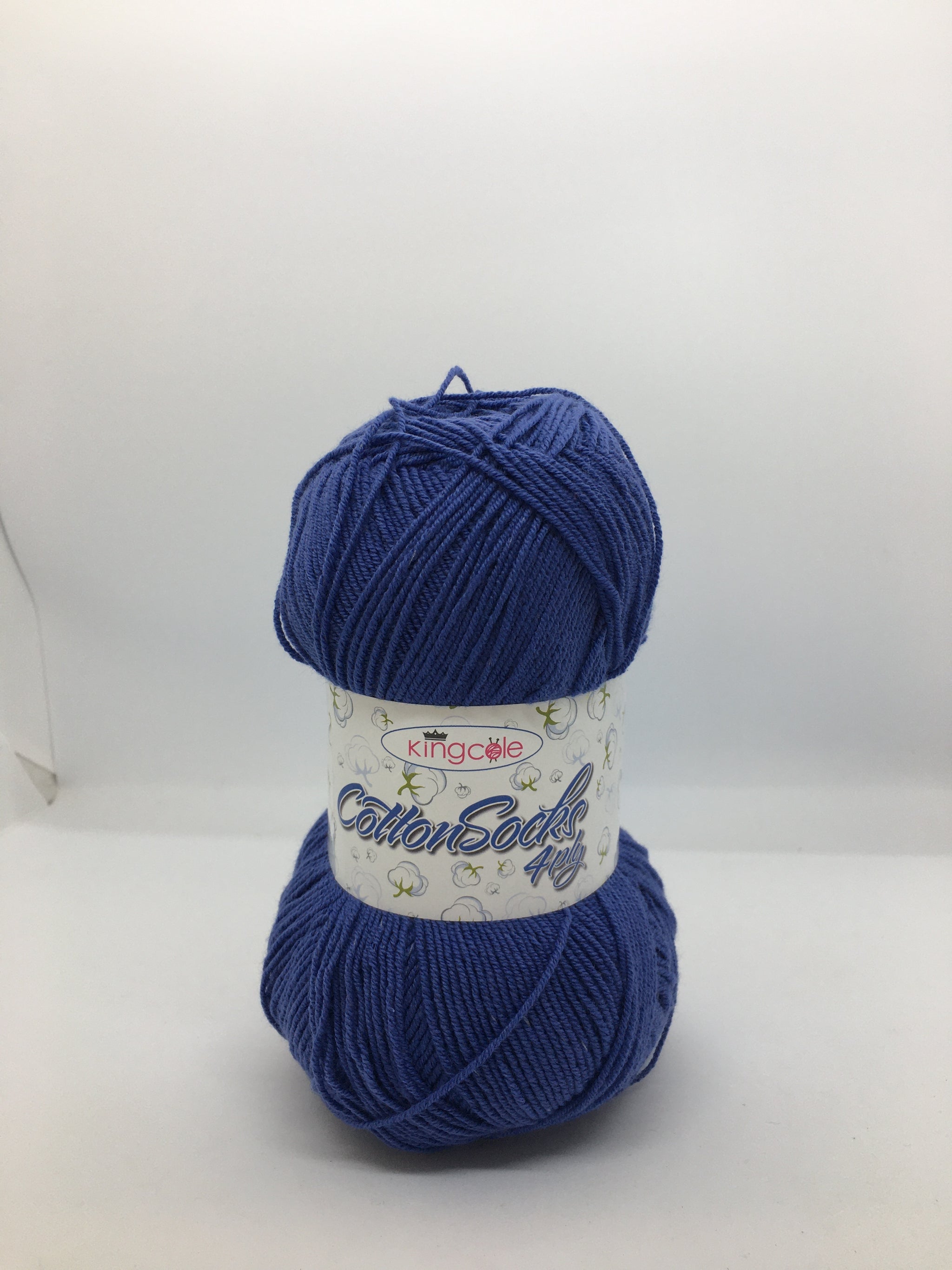 King Cole Cobalt Cotton Socks 4ply Yarn