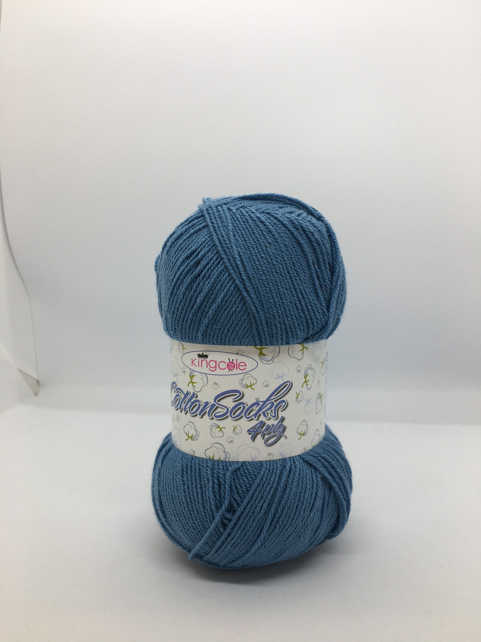 King Cole Denim Cotton Socks 4ply Yarn